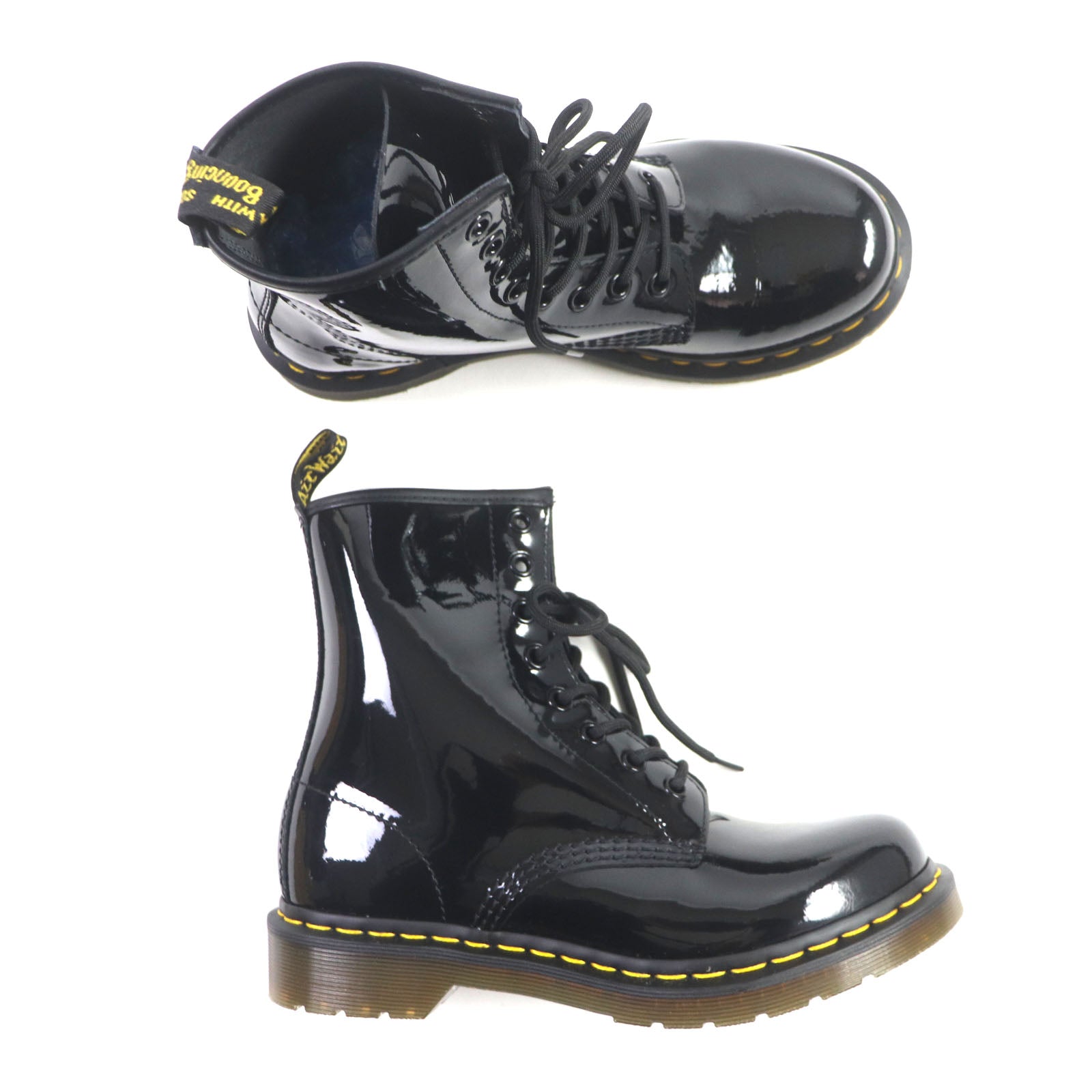 Dr.Martens 1460W Patent Leather Boots Black