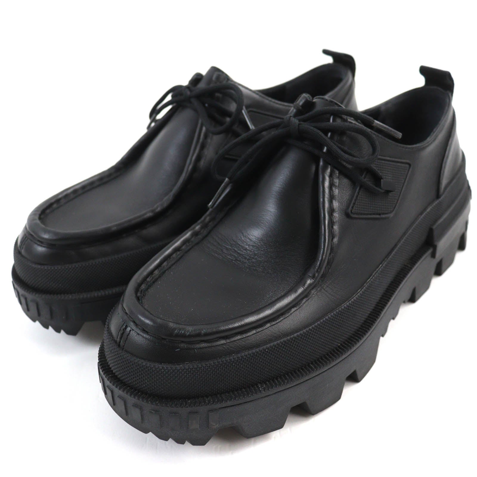 Moncler Leather Shoes Black 38 Women