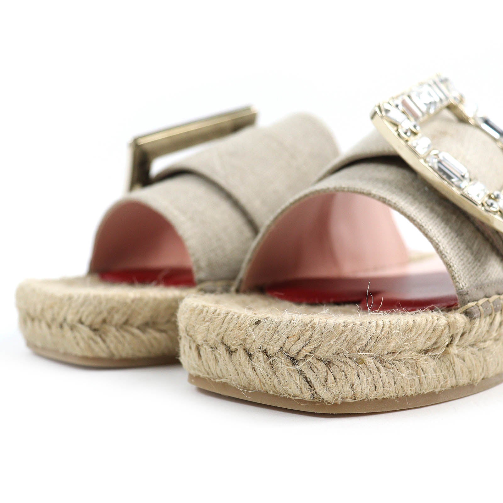 Roger Vivier Strass Buckle Jeweled Espadrilles