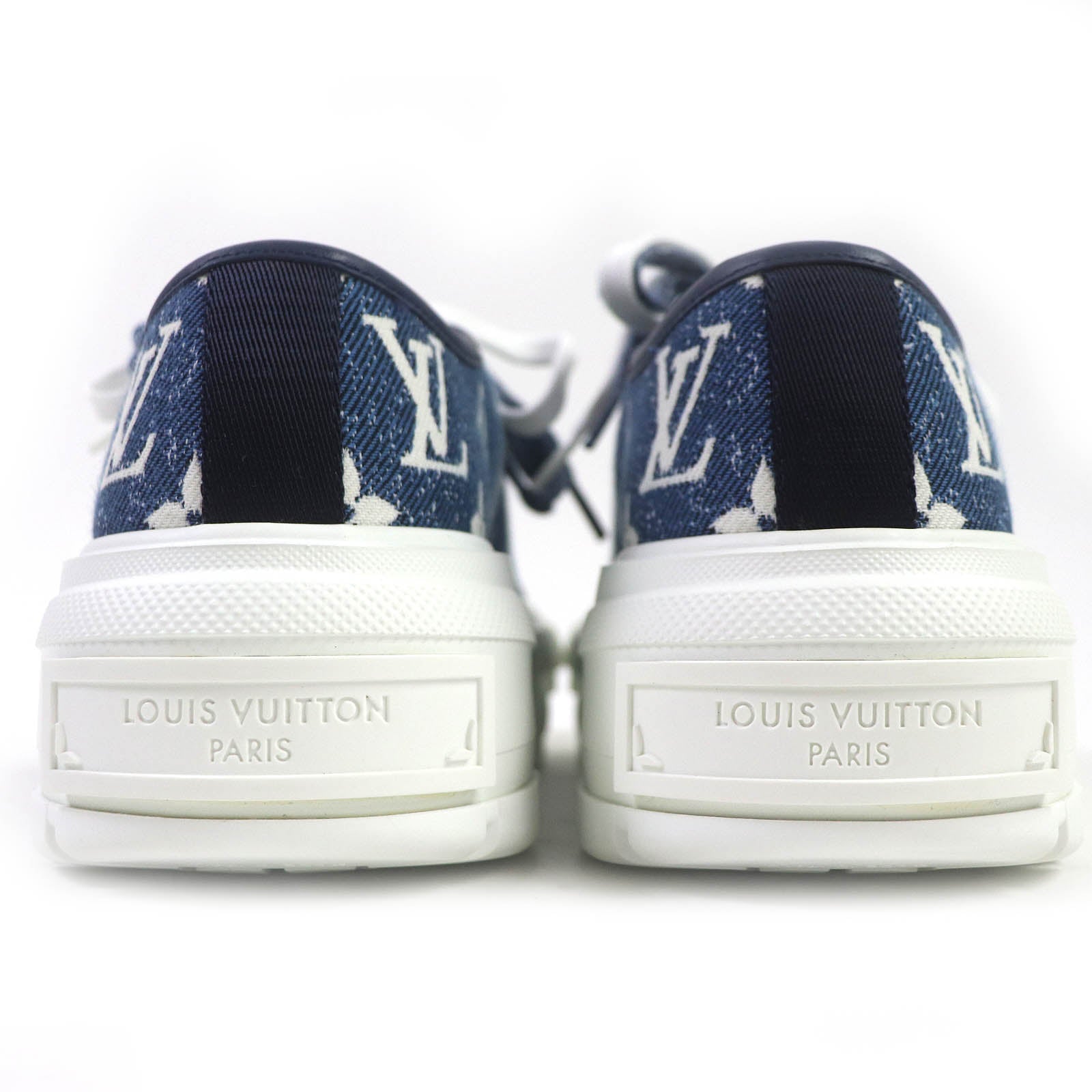 Louis Vuitton Denim Sneakers LV Logo Patch