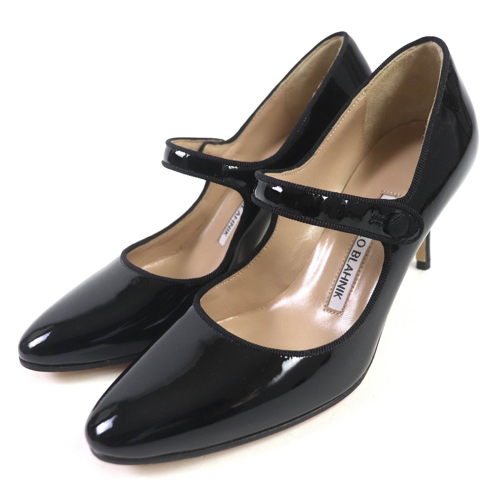 Manolo Blahnik Patent Leather Pumps Black