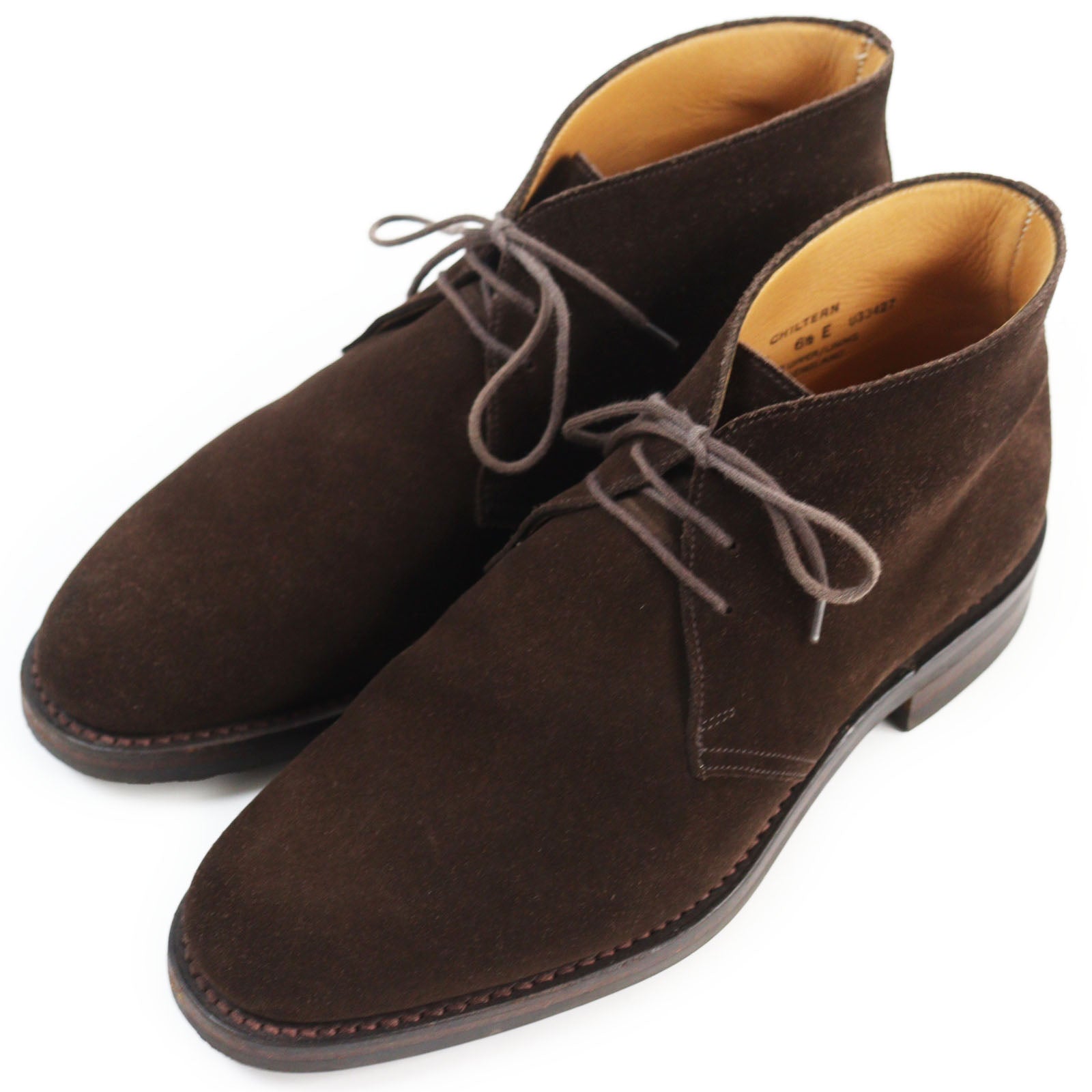 Crockett & Jones Chiltern Suede Leather Boots Brown