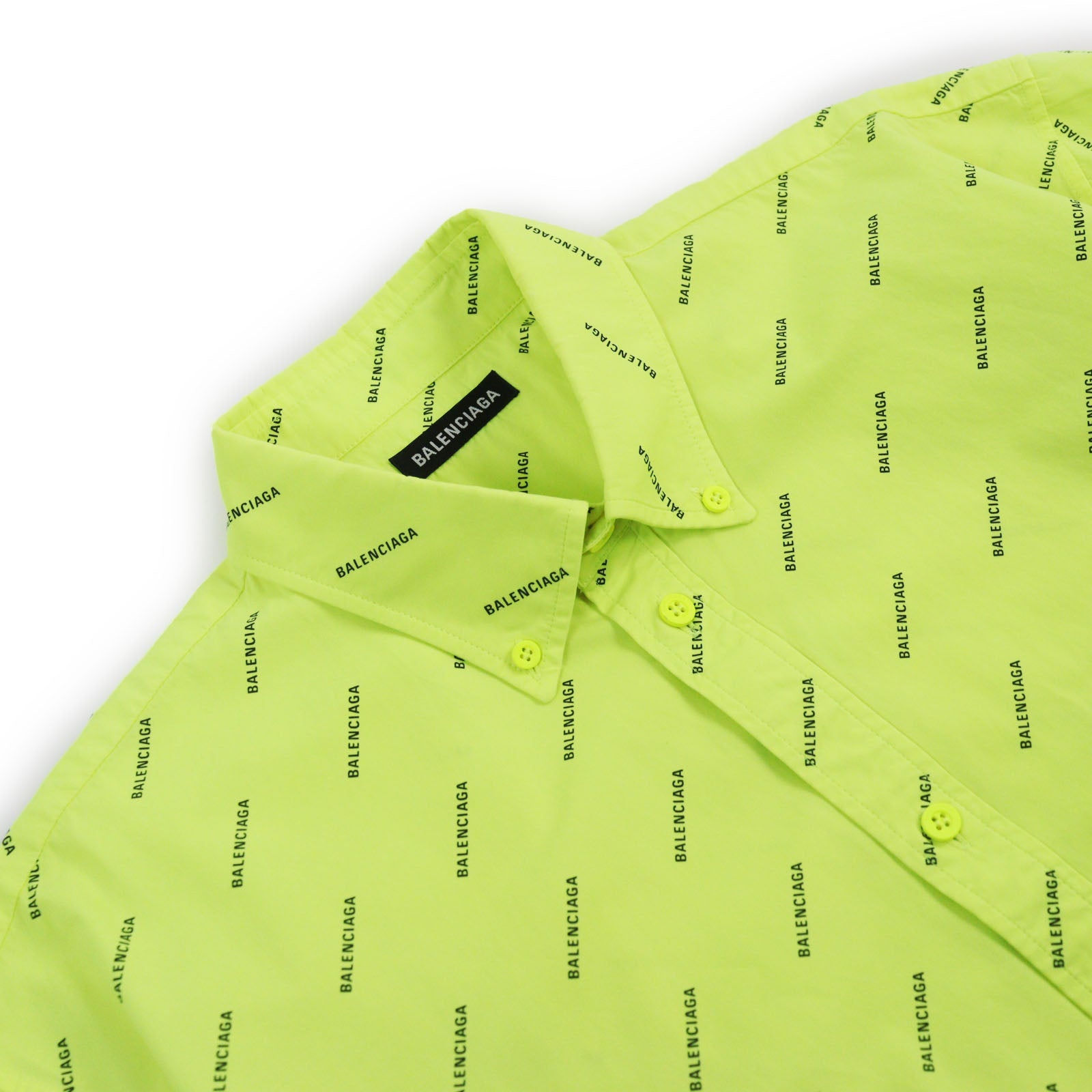 Balenciaga Logo Short Sleeve Shirt Yellow