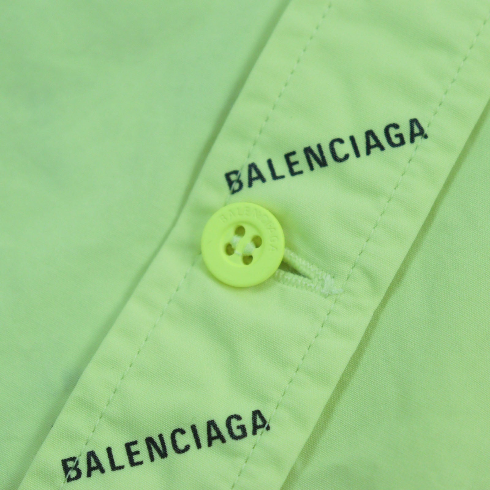 Balenciaga Logo Short Sleeve Shirt Yellow