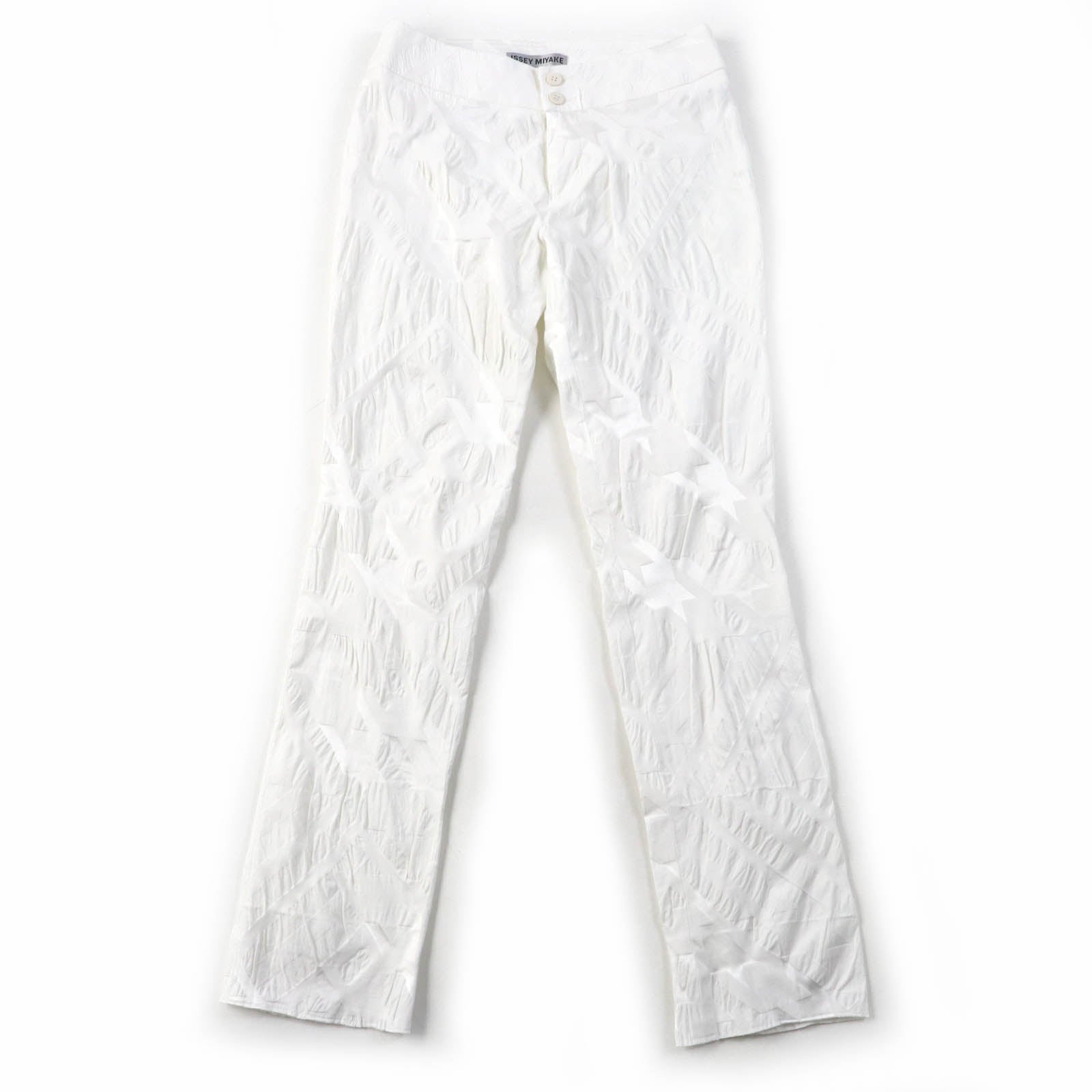 Issey Miyake Patterned Pants White Women