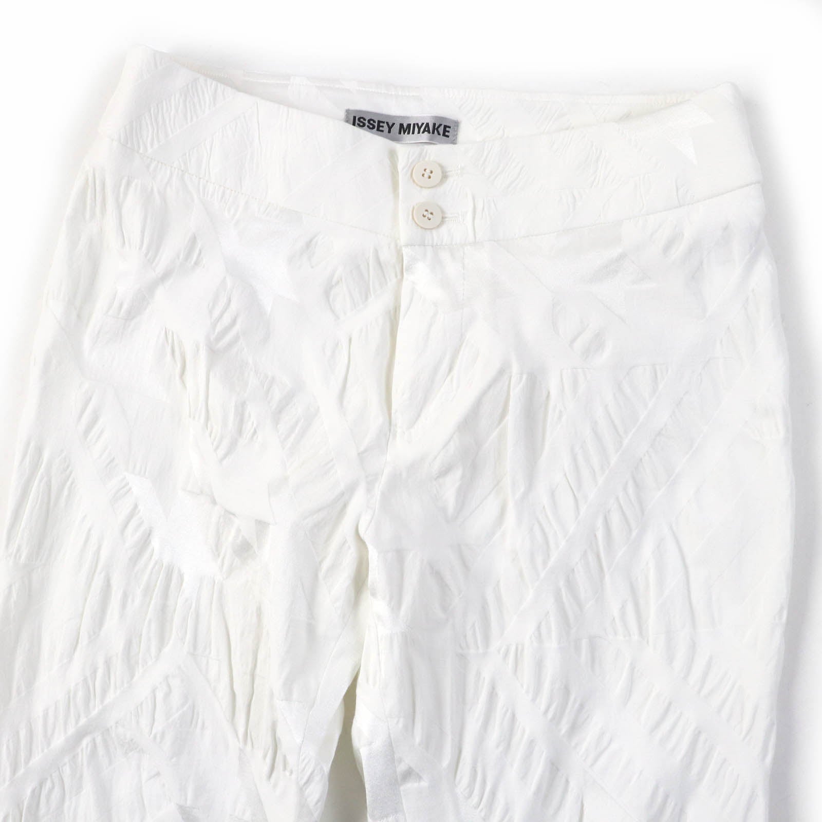 Issey Miyake Patterned Pants White Women