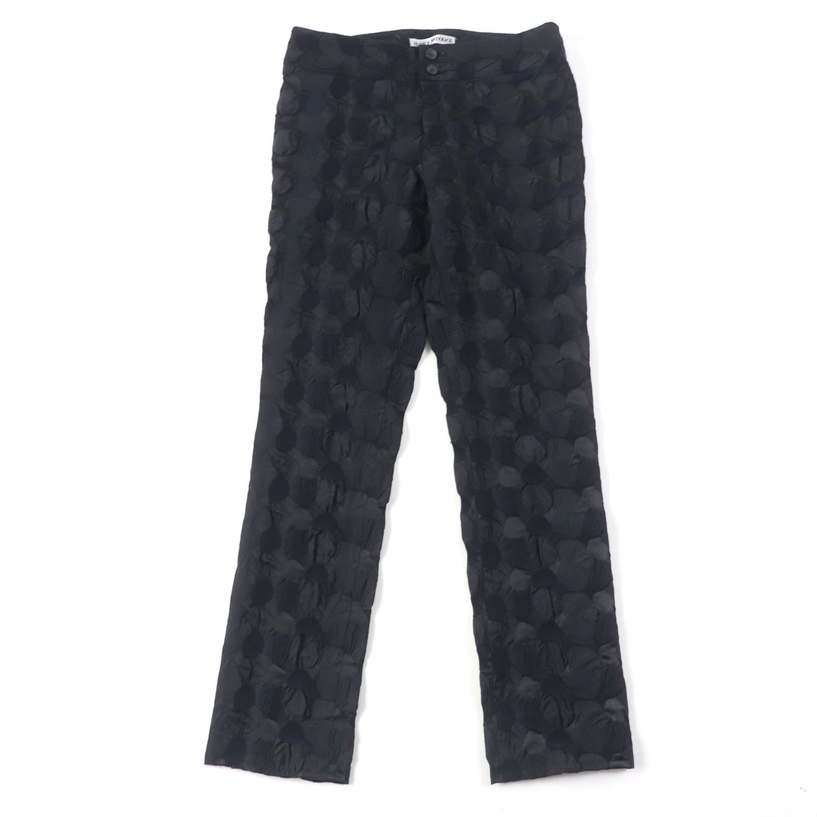 Issey Miyake Patterned Pants Black Women