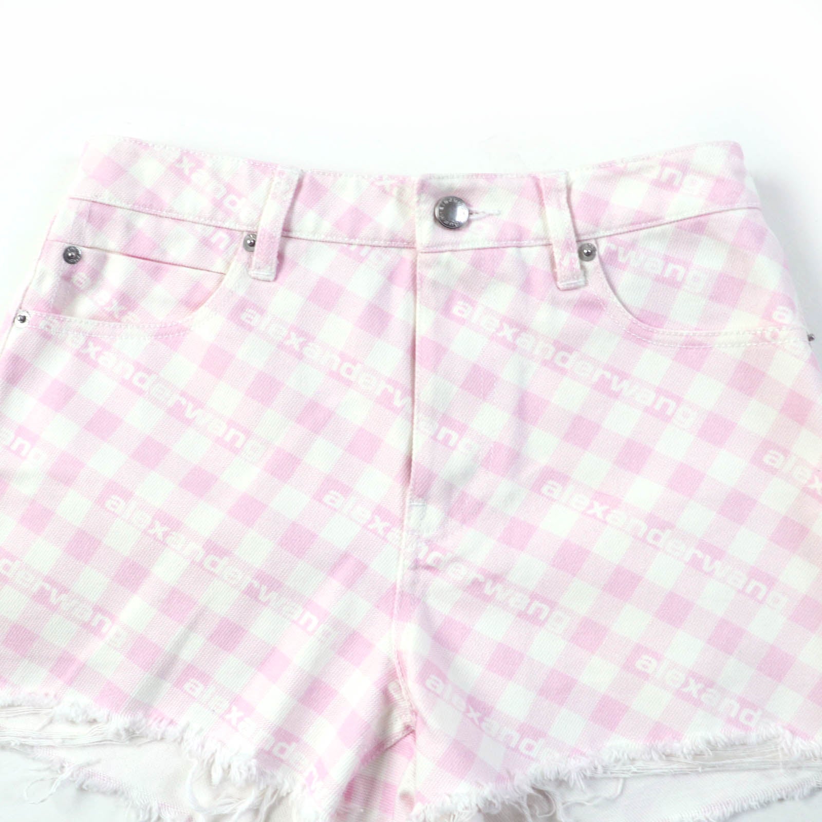 Alexander Wang BITE SHOAT Denim Shorts Pink