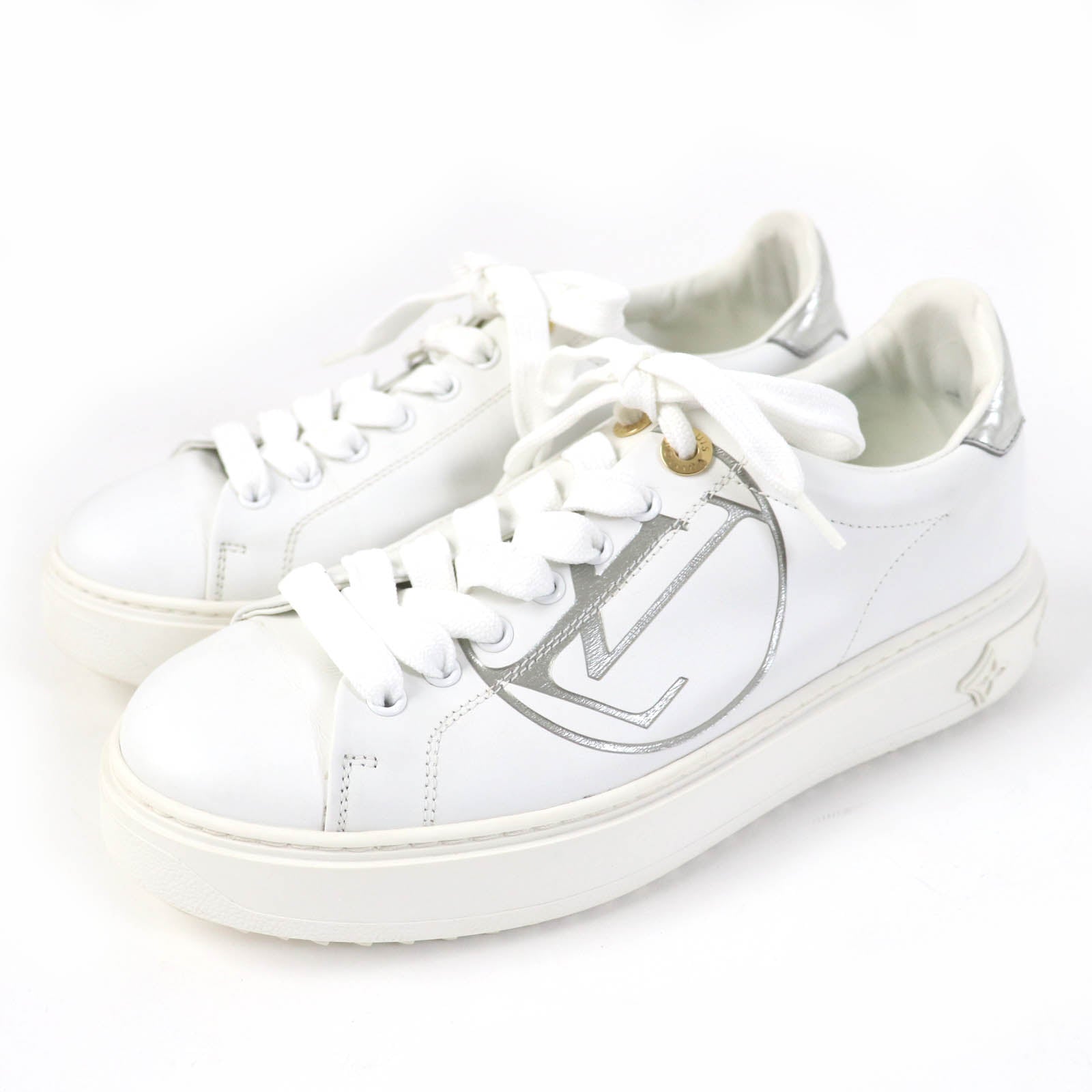 Louis Vuitton Leather Low Cut Sneakers Women