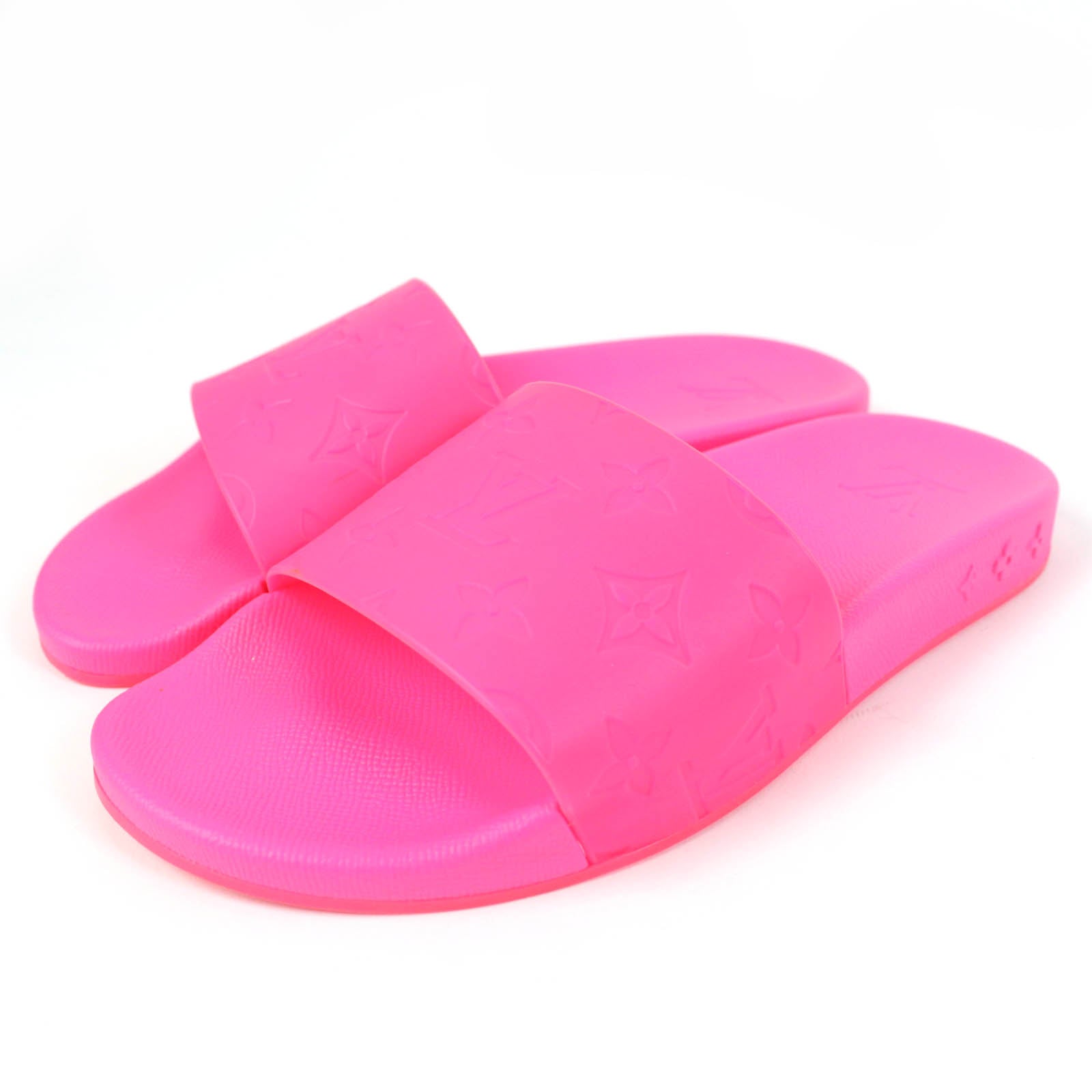 Louis Vuitton Monogram Slide Sandals Pink