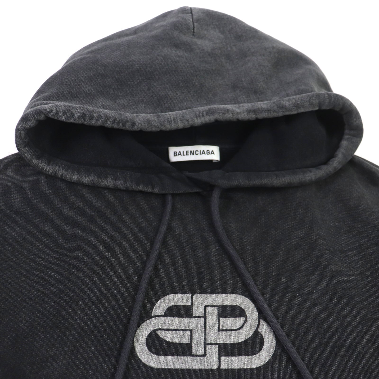 Balenciaga Cotton BB Logo Oversized Pullover Hoodie XS