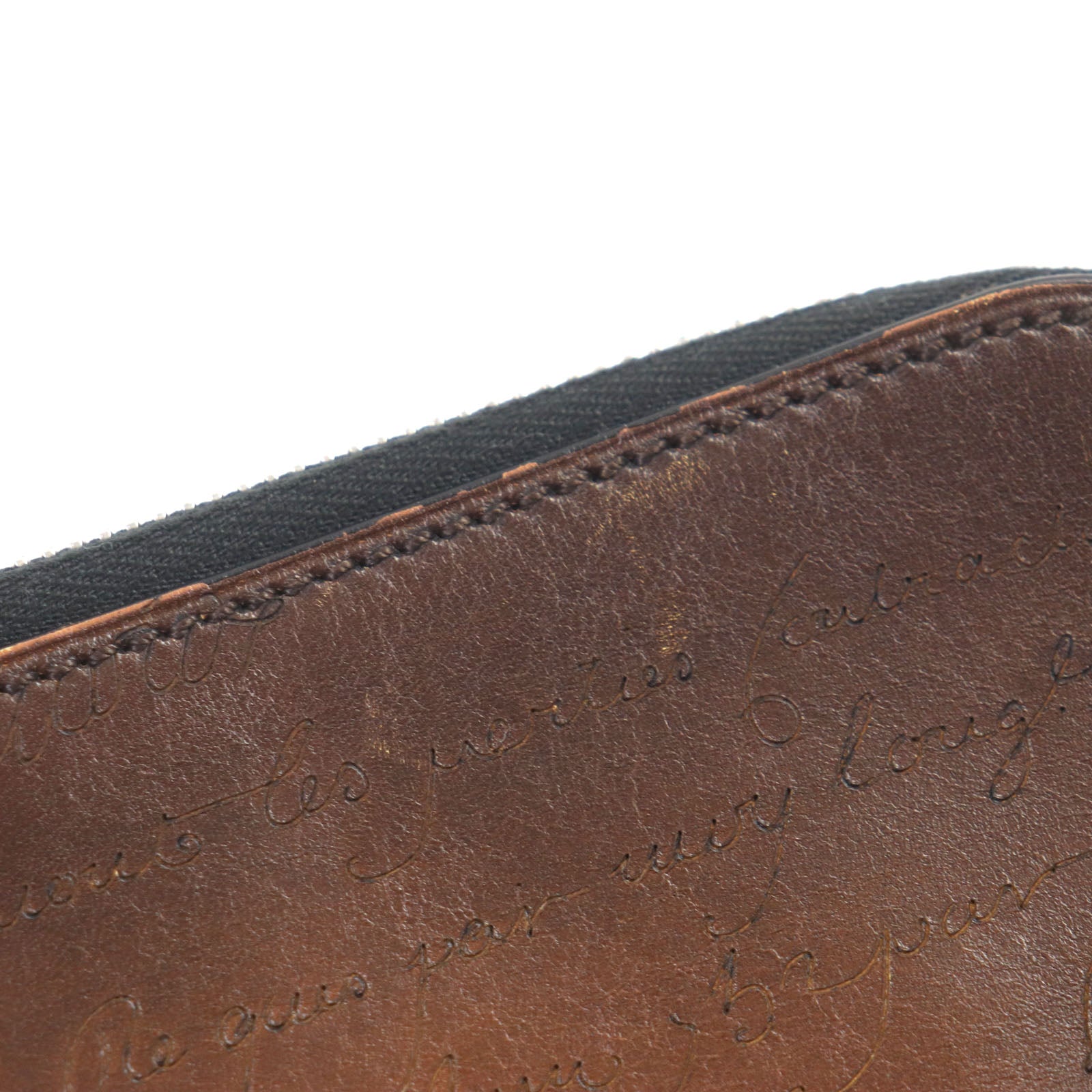 Berluti Nino GM Cacao Intenso Leather Clutch