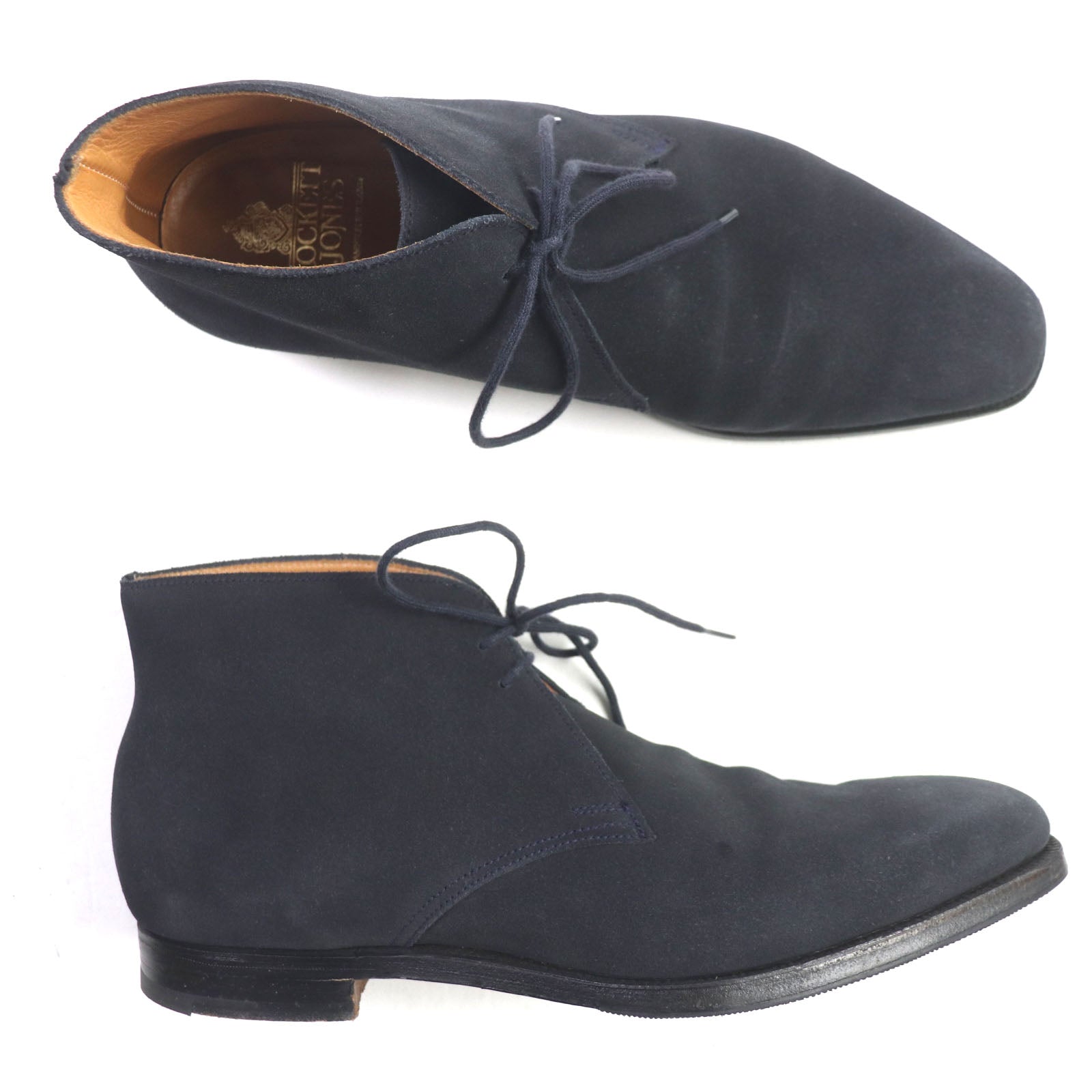 Crockett & Jones Tetbury Suede Chukka Boots Navy