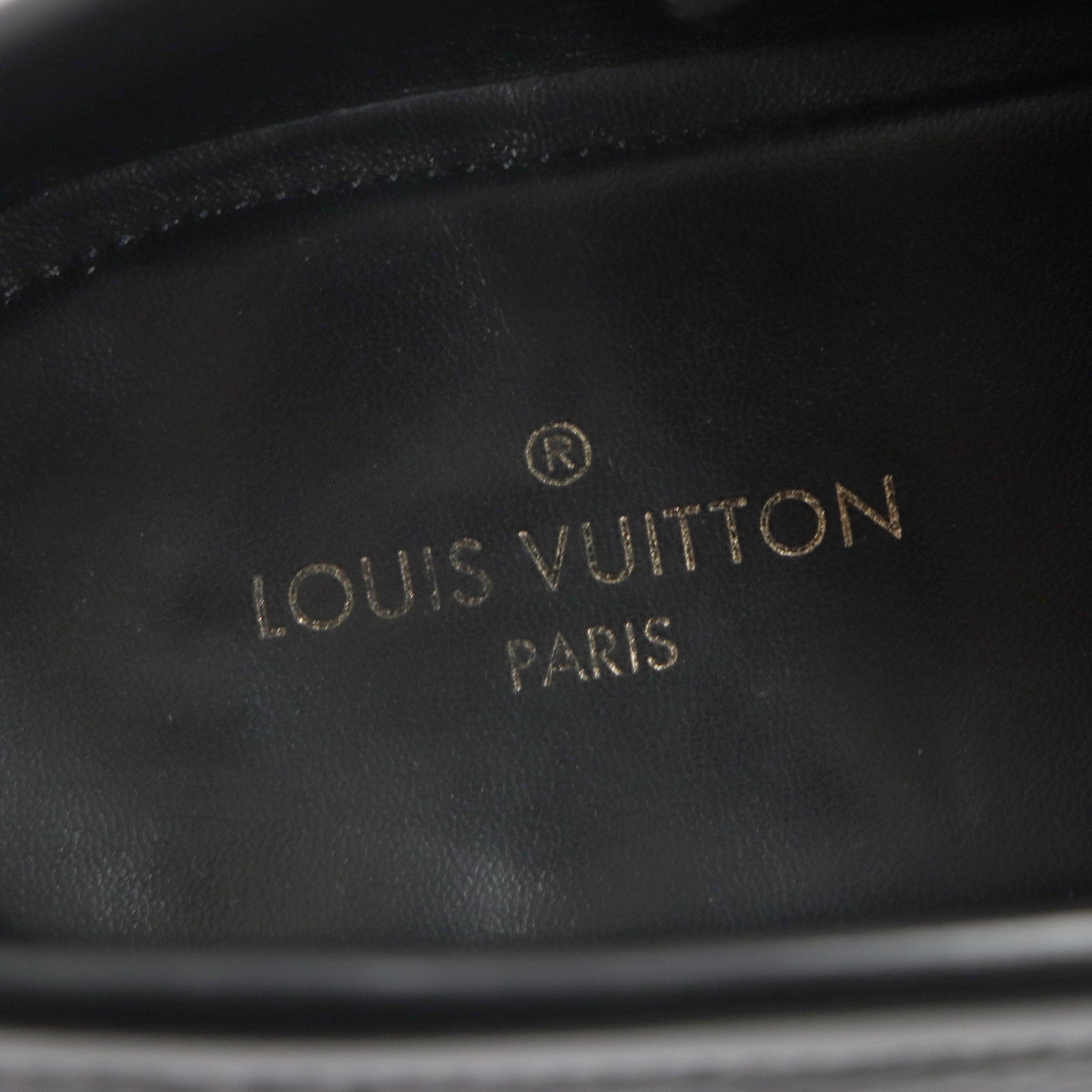 Louis Vuitton Monogram Chain Loafers Black