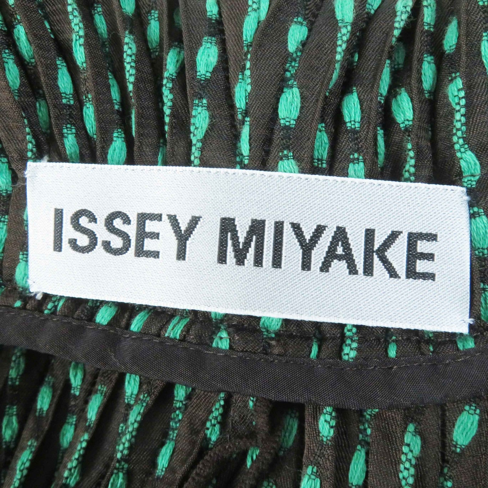 Issey Miyake Short Sleeve Jacket Brown Green