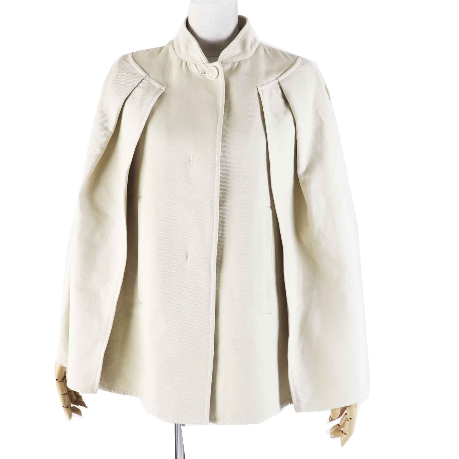 Max Mara VALDEZ Cotton Poncho Ivory S