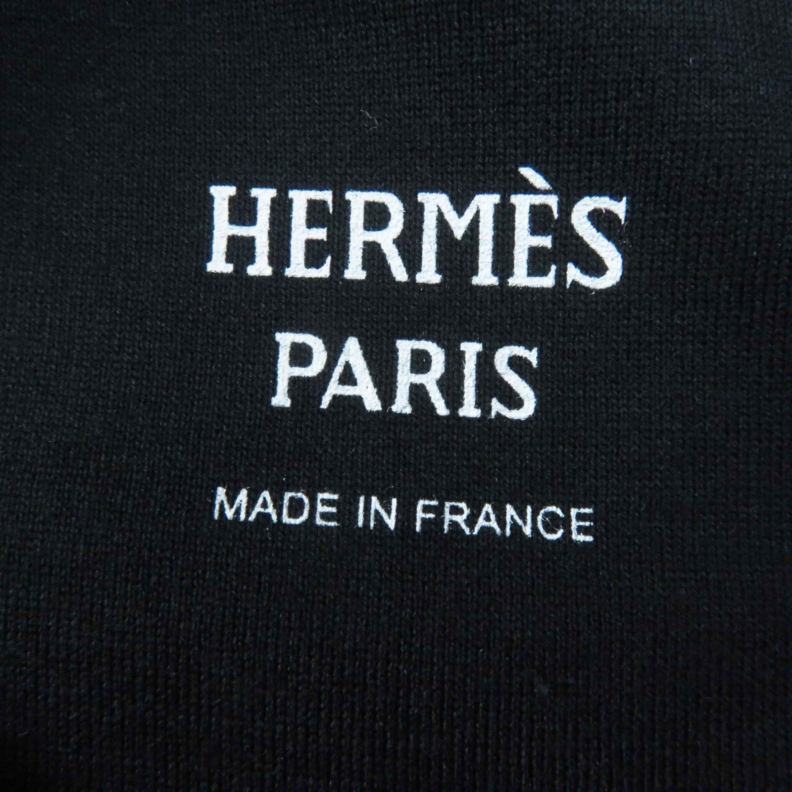 HERMES Cotton Embroidered Pocket T-Shirt Black