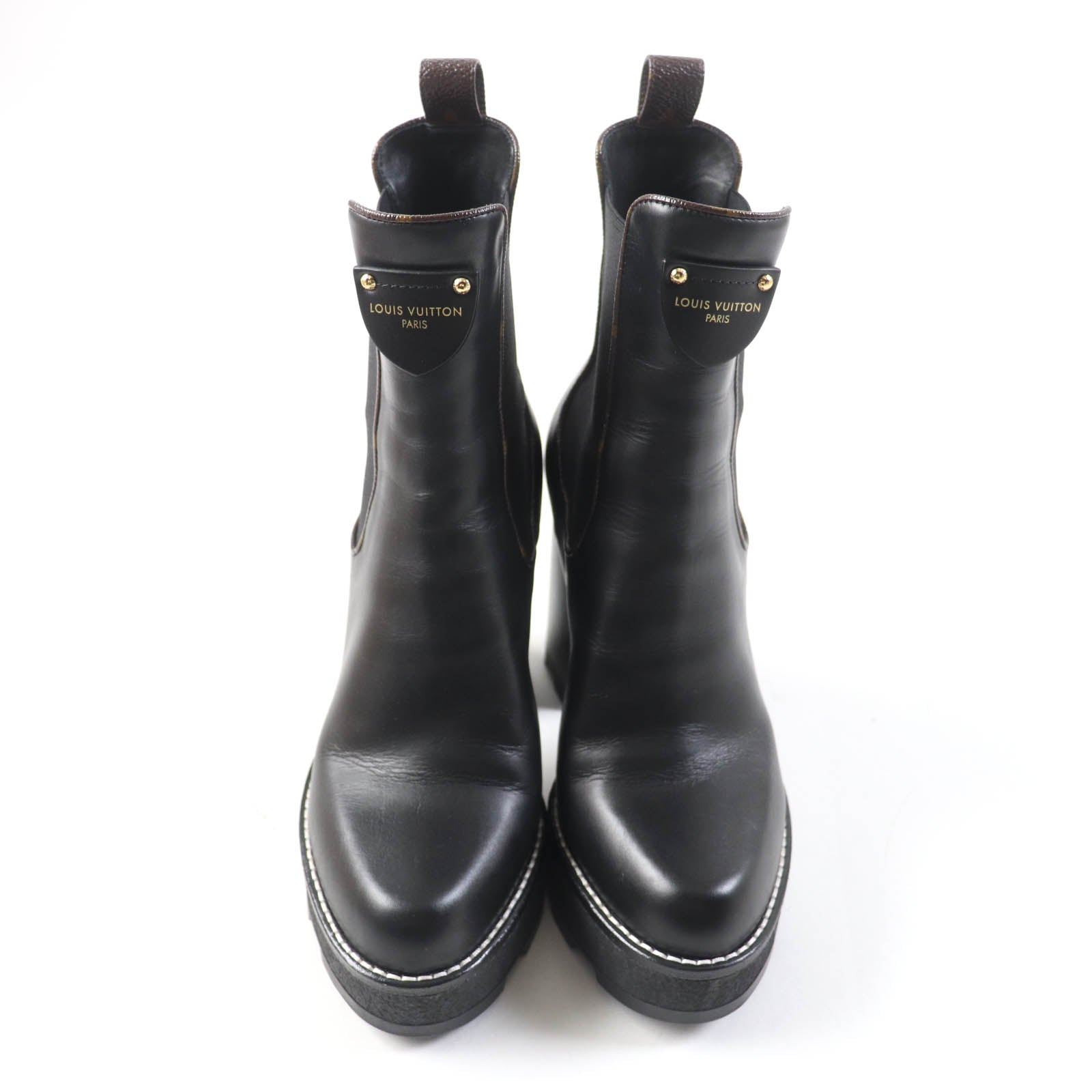 Louis Vuitton Monogram Ankle Boots Leather