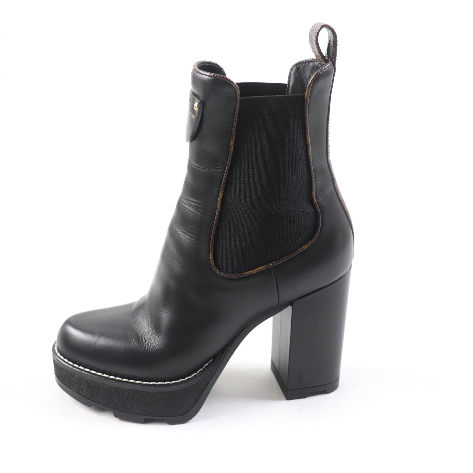 Louis Vuitton Monogram Ankle Boots Leather