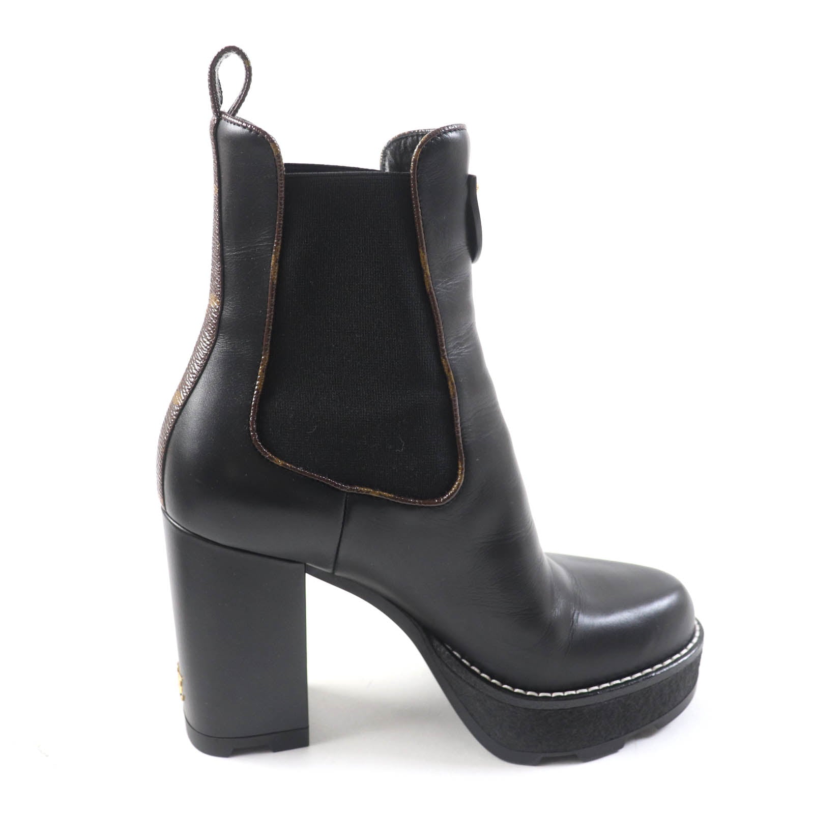 Louis Vuitton Monogram Ankle Boots Leather