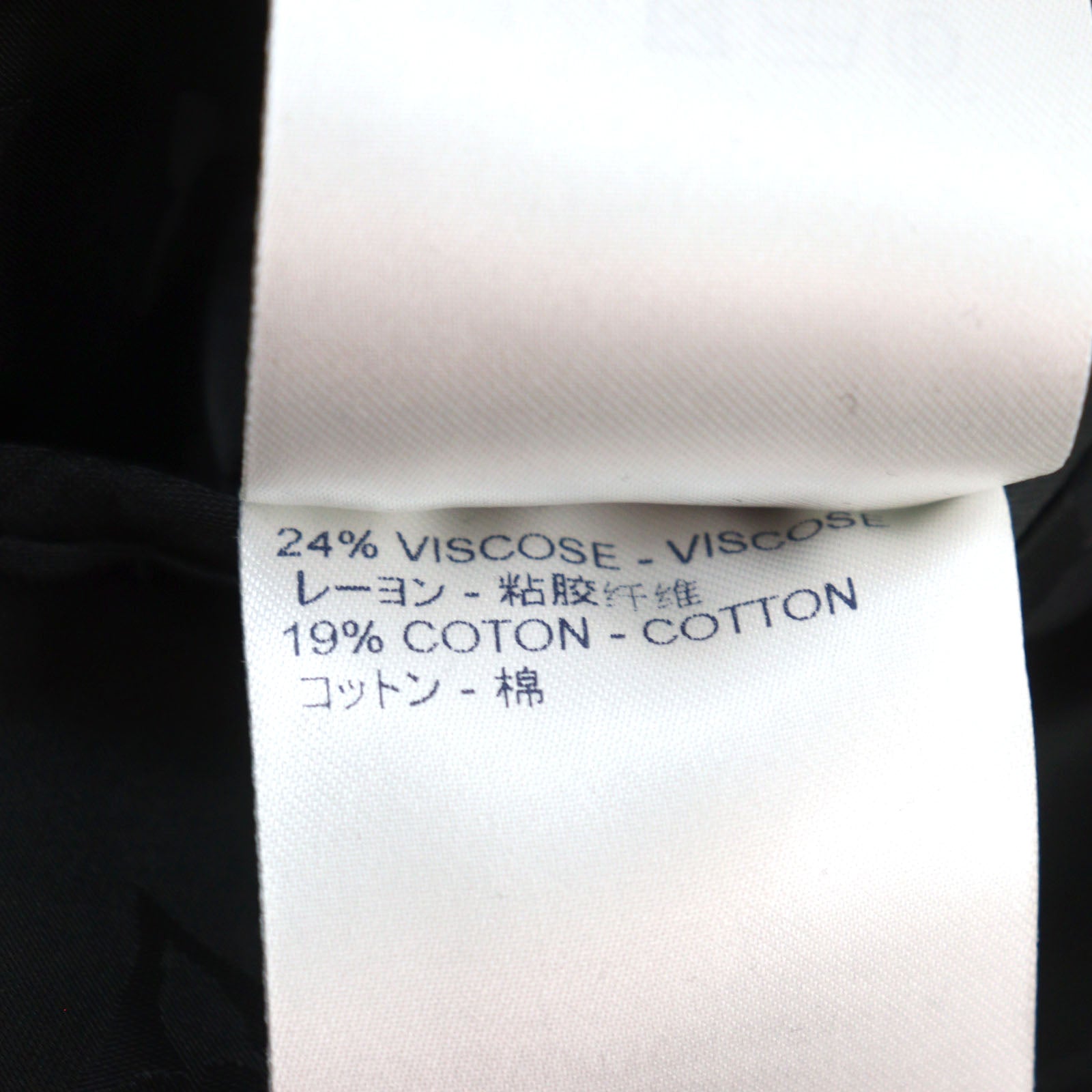 Louis Vuitton Wool Polyester Chester Coat Black White