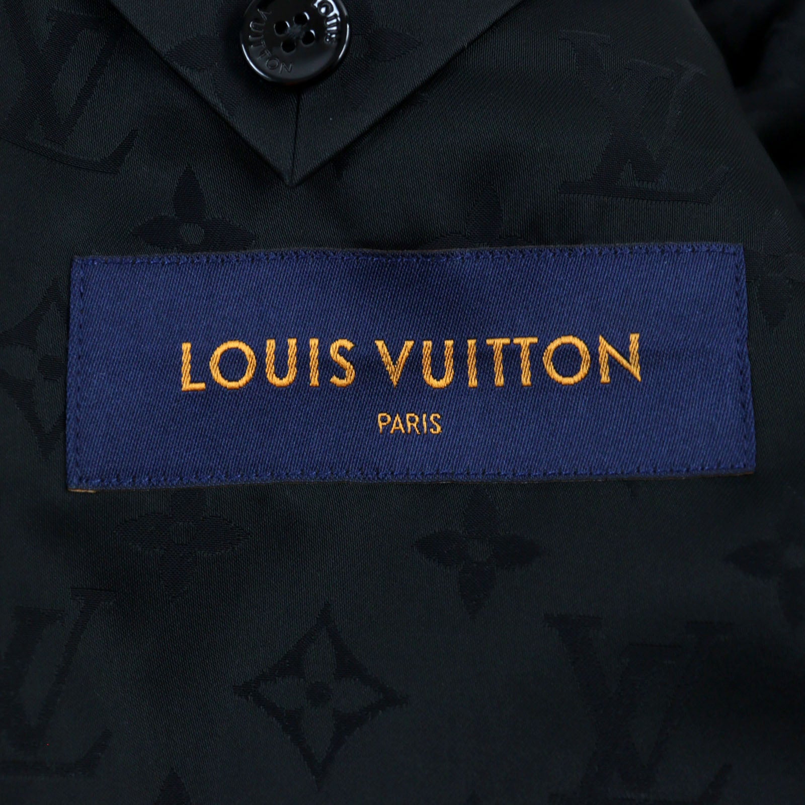 Louis Vuitton Wool Polyester Chester Coat Black White