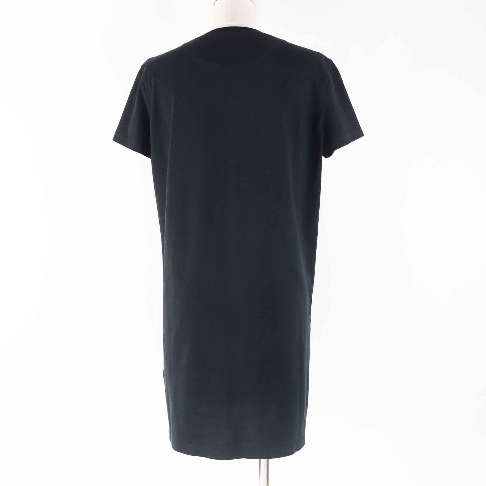 Hermes H Logo Pocket T-shirt Dress Black