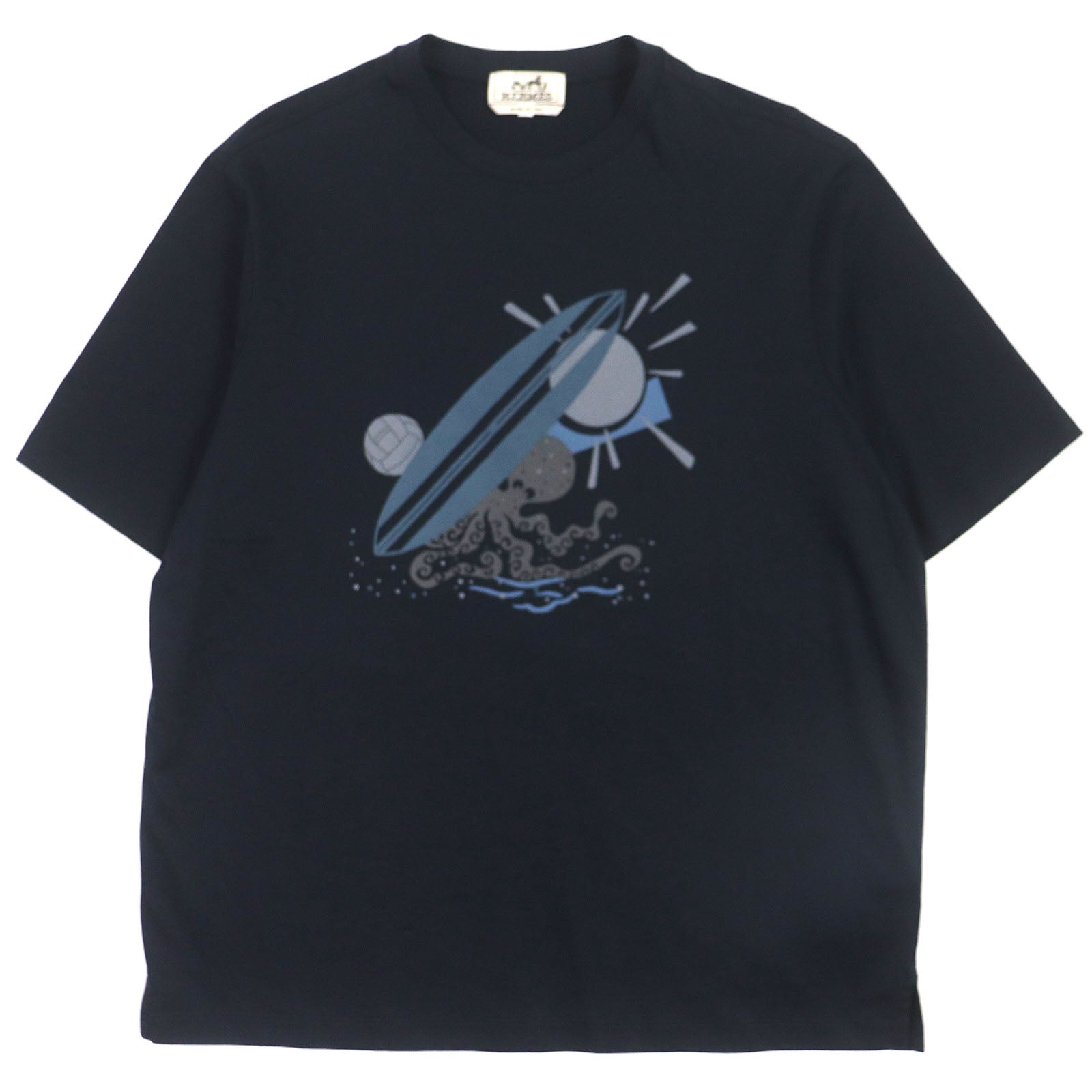 HERMES Cotton Crew Neck T-Shirt M