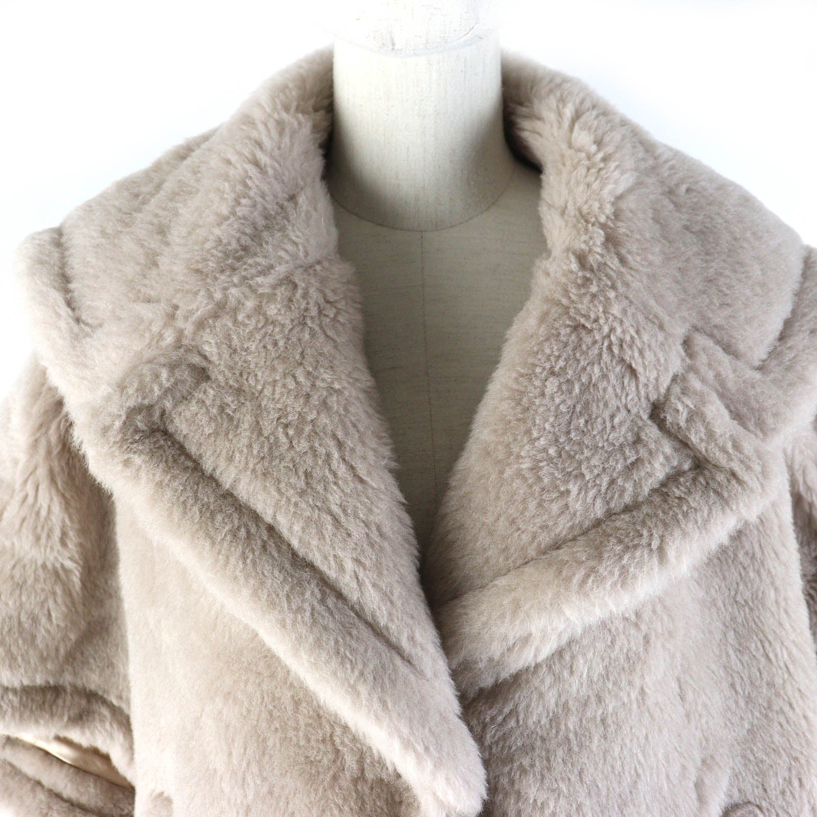 Max Mara Teddy Bear Alpaca Wool Cape Coat