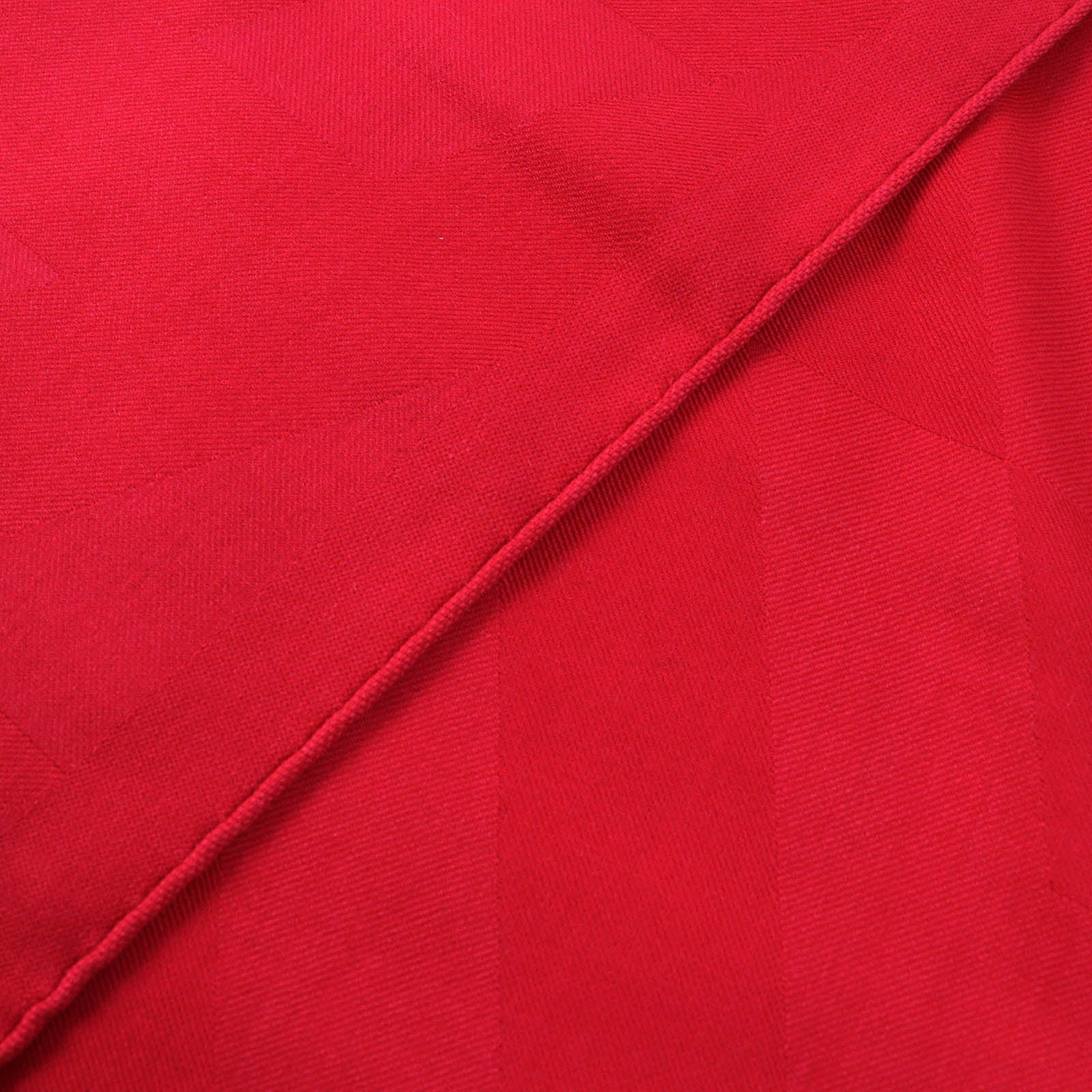 Hermes Etol Bias H Cashmere Silk Shawl Rouge