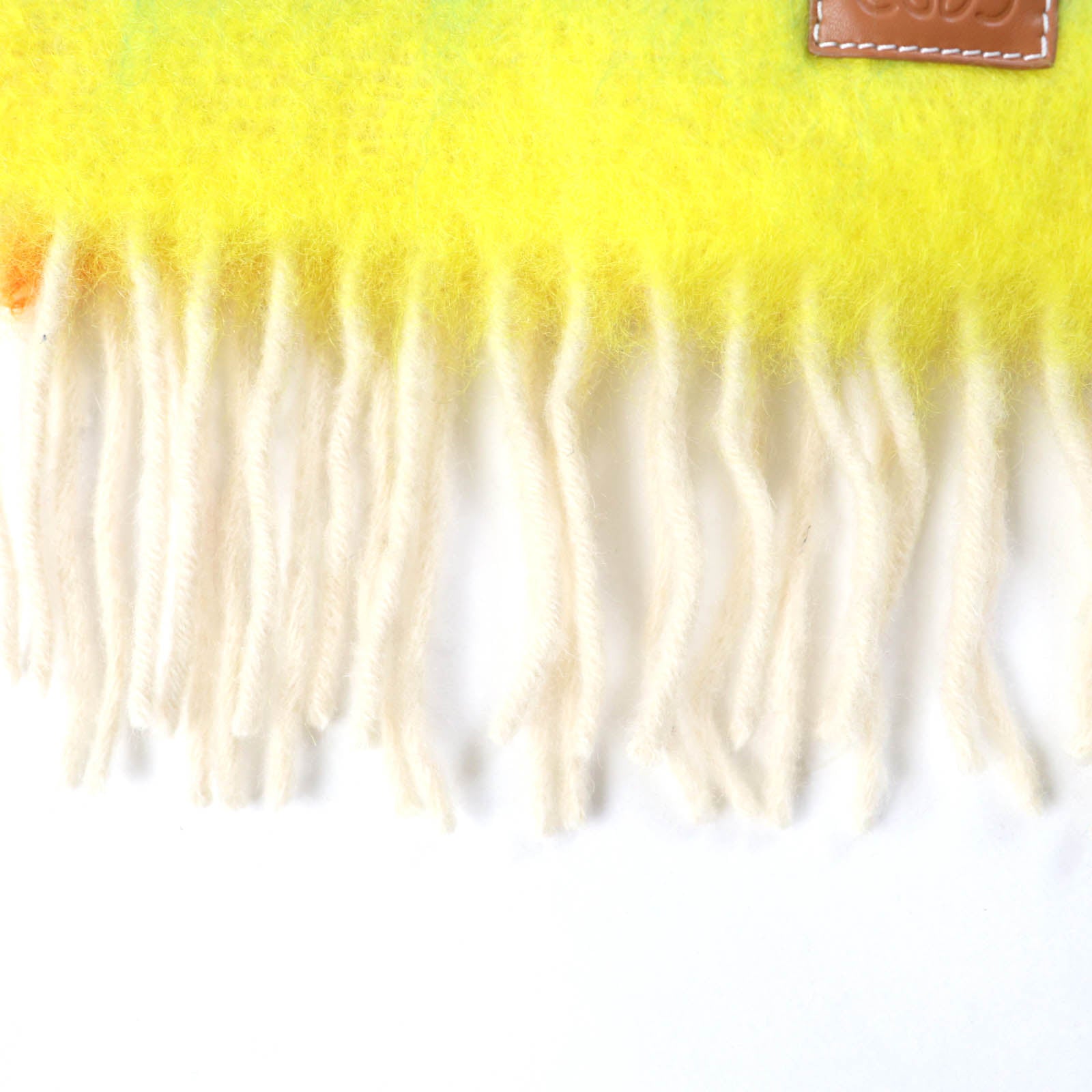 LOEWE Mohair Wool Striped Scarf with Fringe