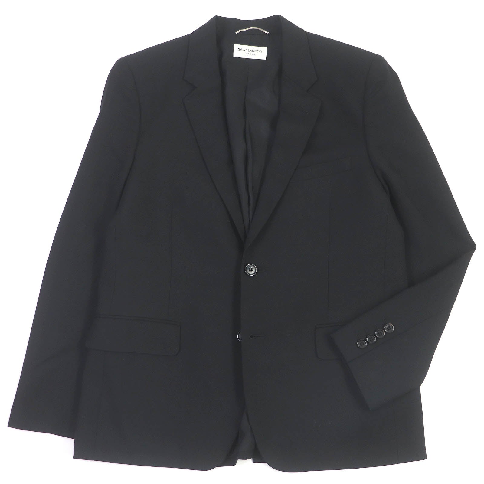 Saint Laurent Wool Smoking Jacket Black 46