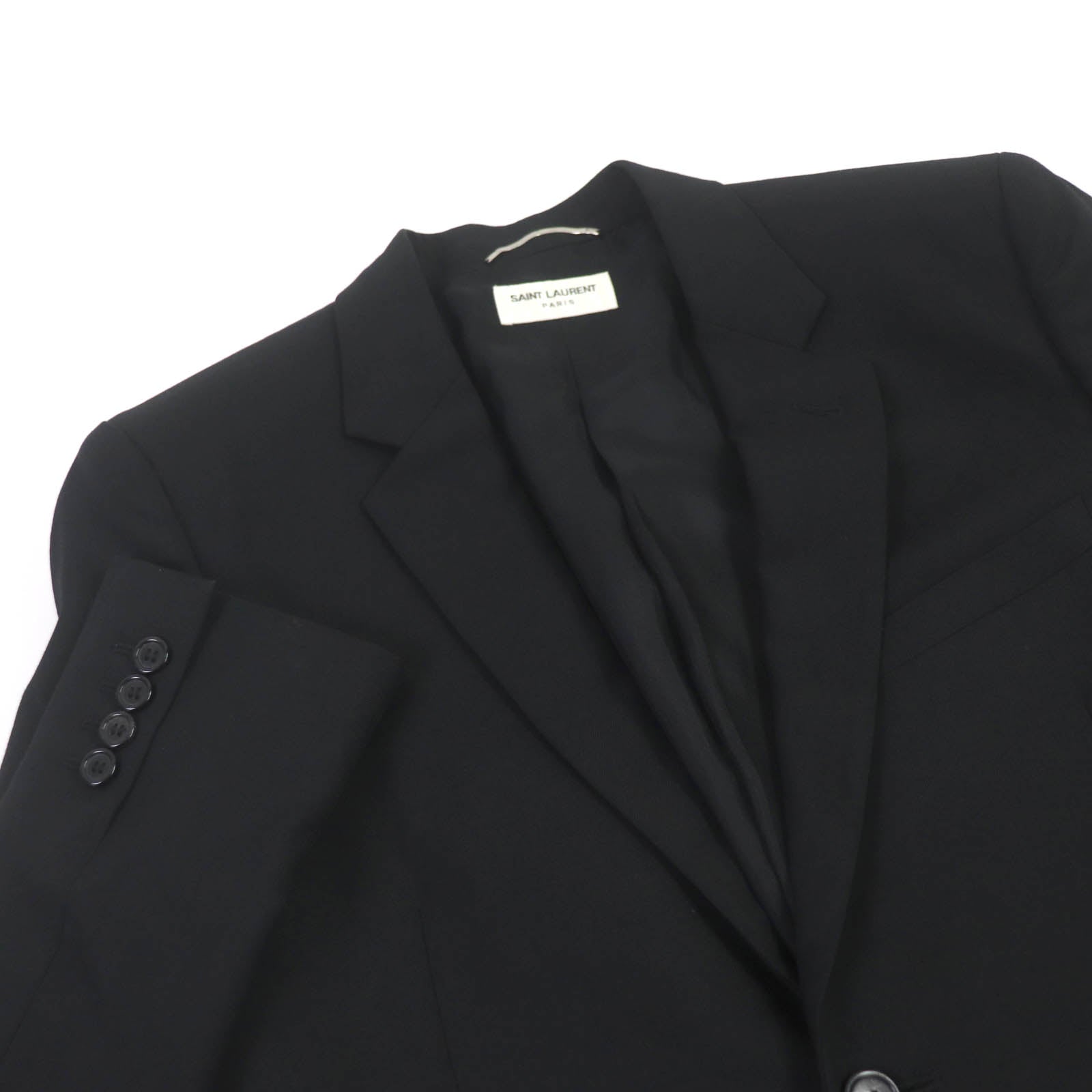 Saint Laurent Wool Smoking Jacket Black 46