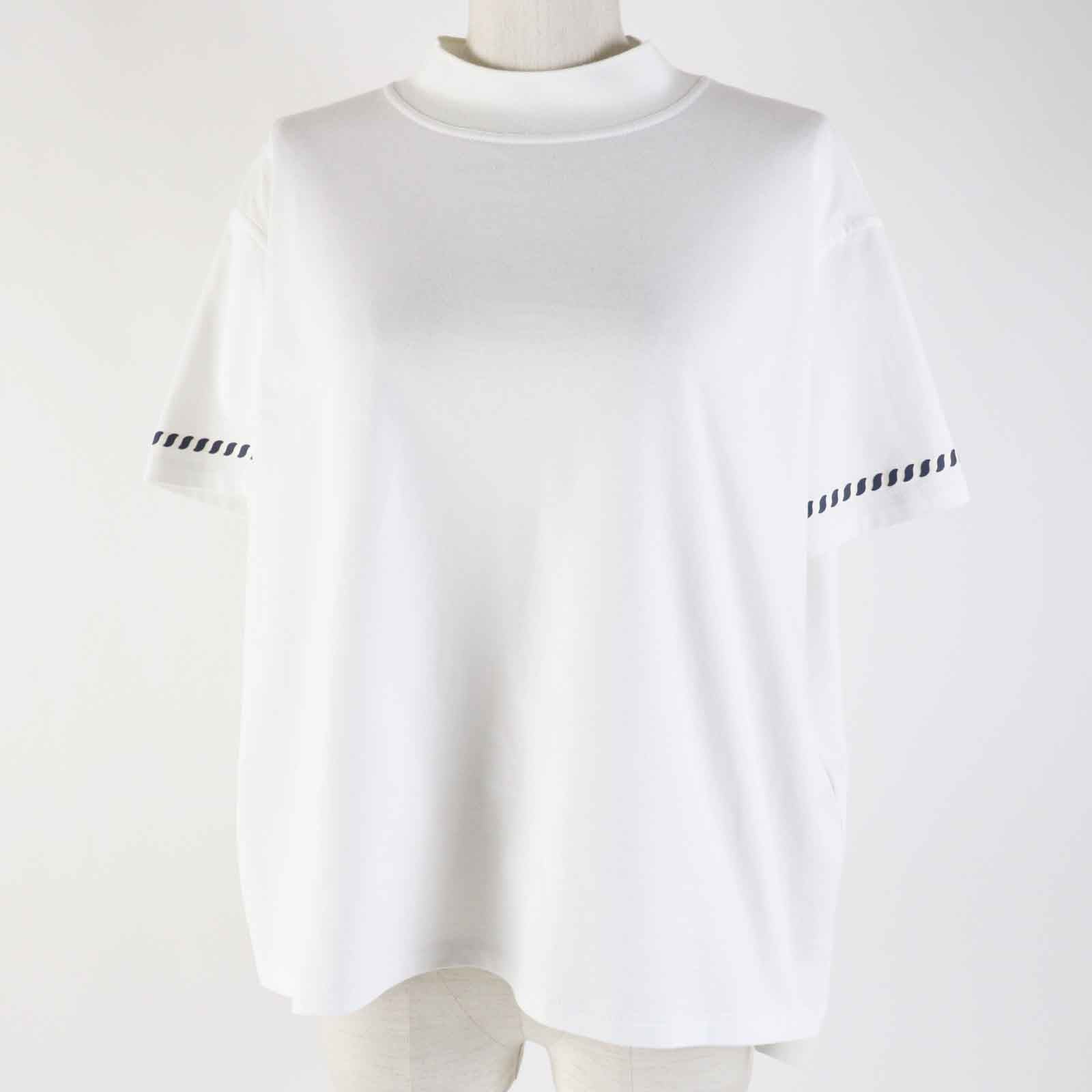 Hermes Cotton Mock Neck Short Sleeve T-Shirt