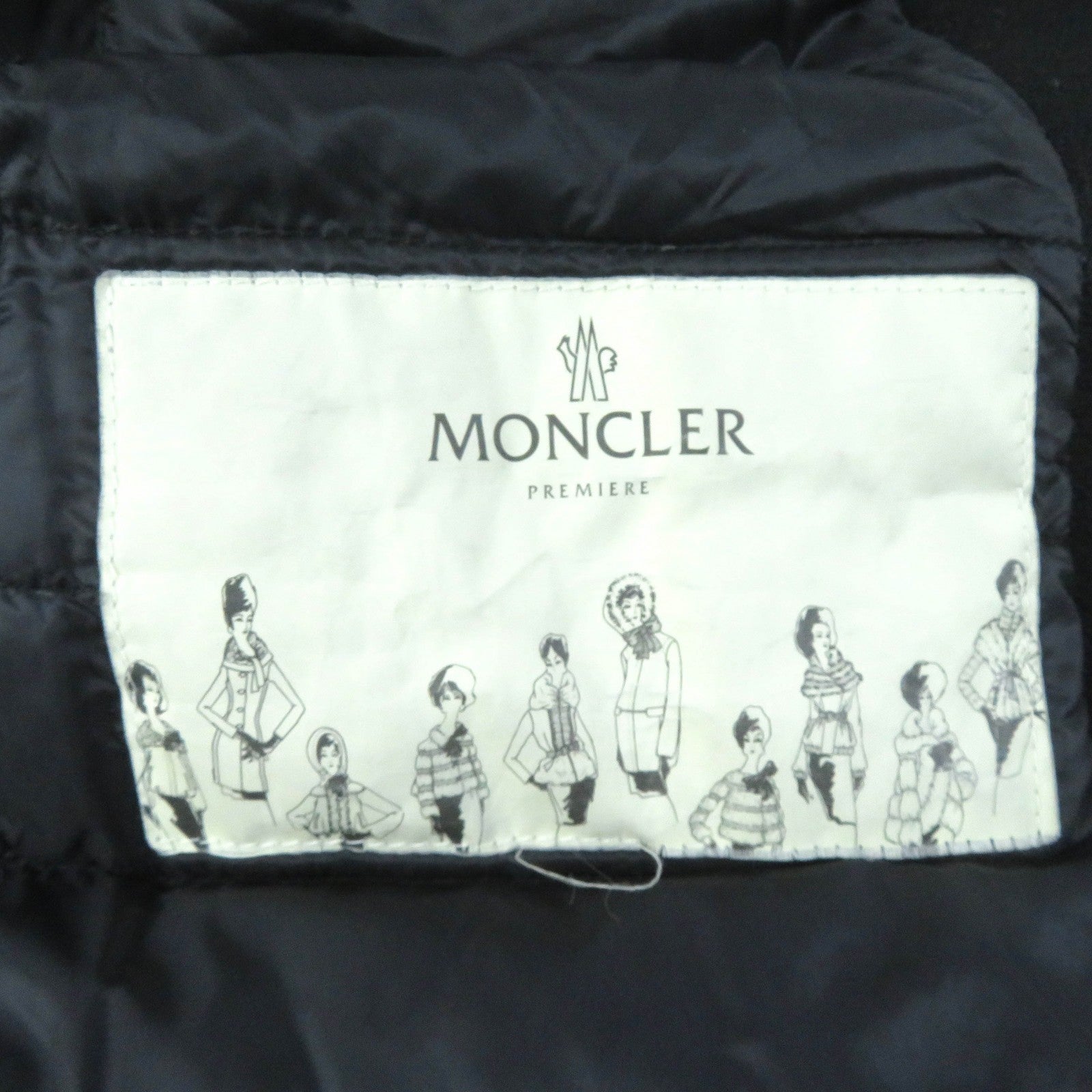 Moncler Wool Nylon Down Coat with Mink Collar