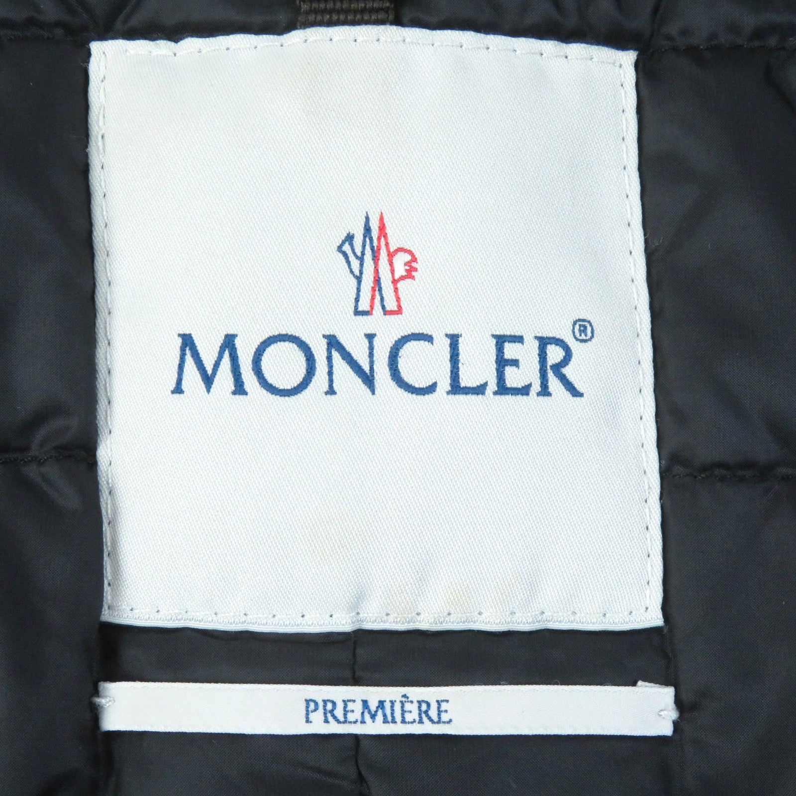 Moncler Wool Nylon Down Coat with Mink Collar