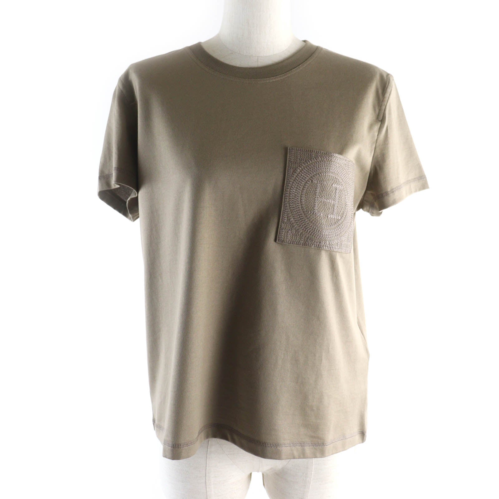 Hermes Cotton Crew Neck T-Shirt with H Logo