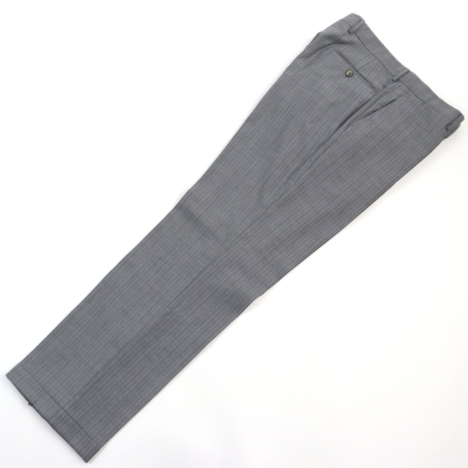 Louis Vuitton Wool Suit Grey Stripe 52 Men