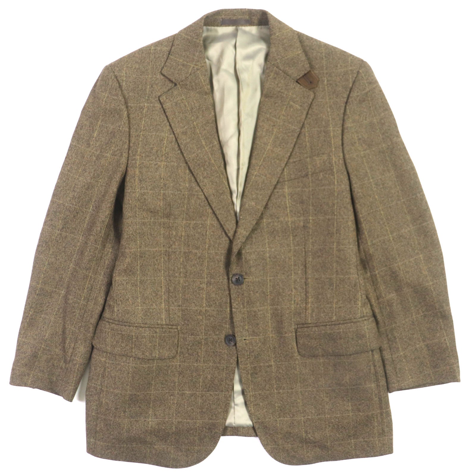 Burberry Wool Nylon Cashmere Tweed Jacket Brown