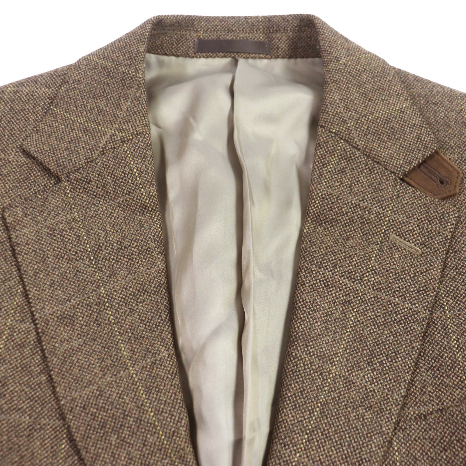 Burberry Wool Nylon Cashmere Tweed Jacket Brown