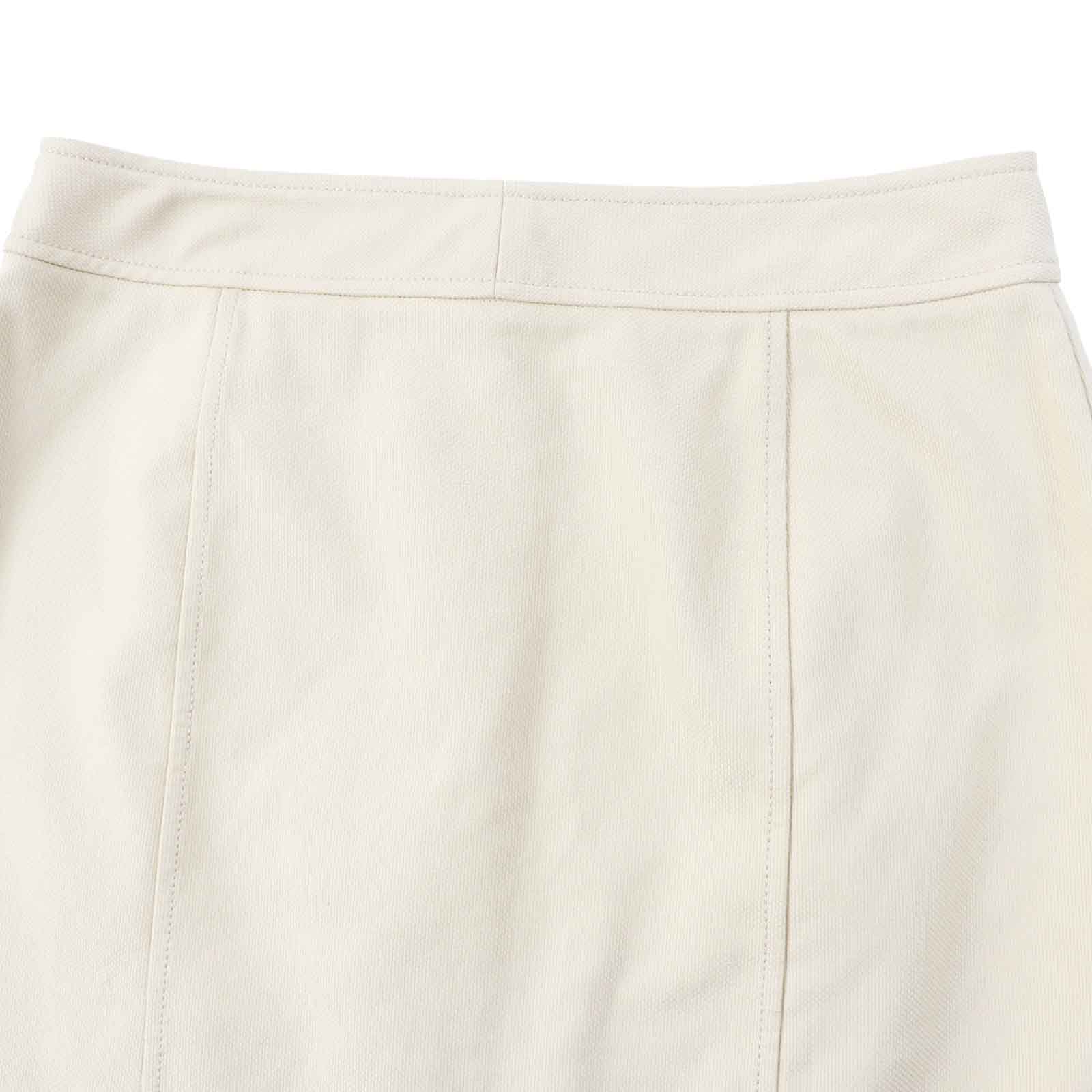 Hermes Cotton Polyurethane Trapezoid Skirt Beige