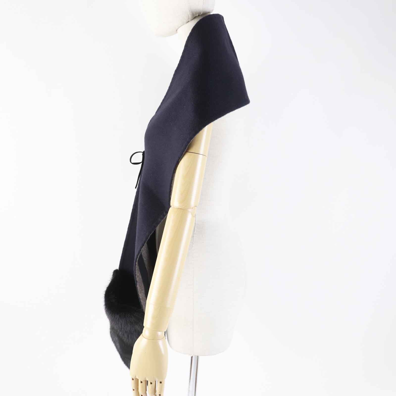 Fendi Cashmere Mink Shawl Scarf Women