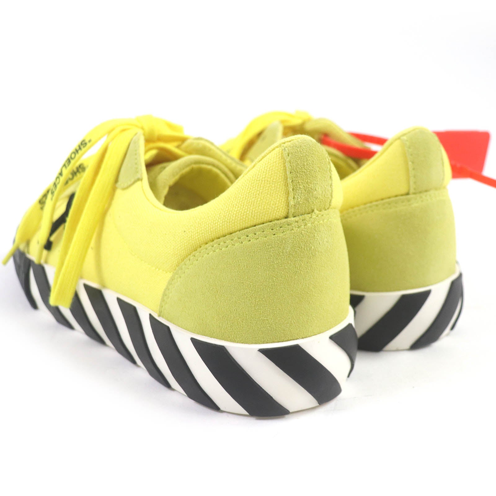 Off-White Suede Canvas Low Sneakers Yellow Black