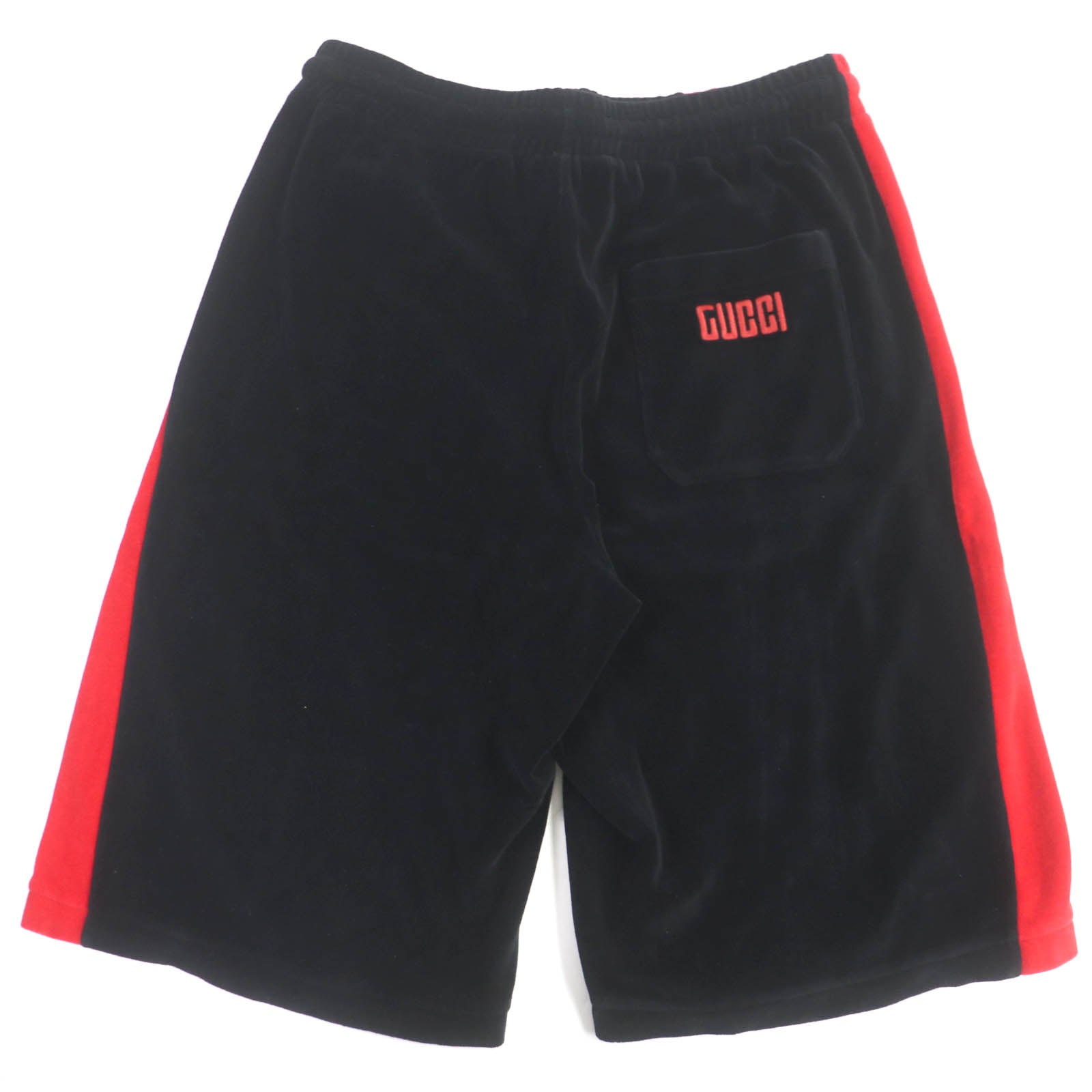 GUCCI Velour Shorts Black XS Cotton Nylon