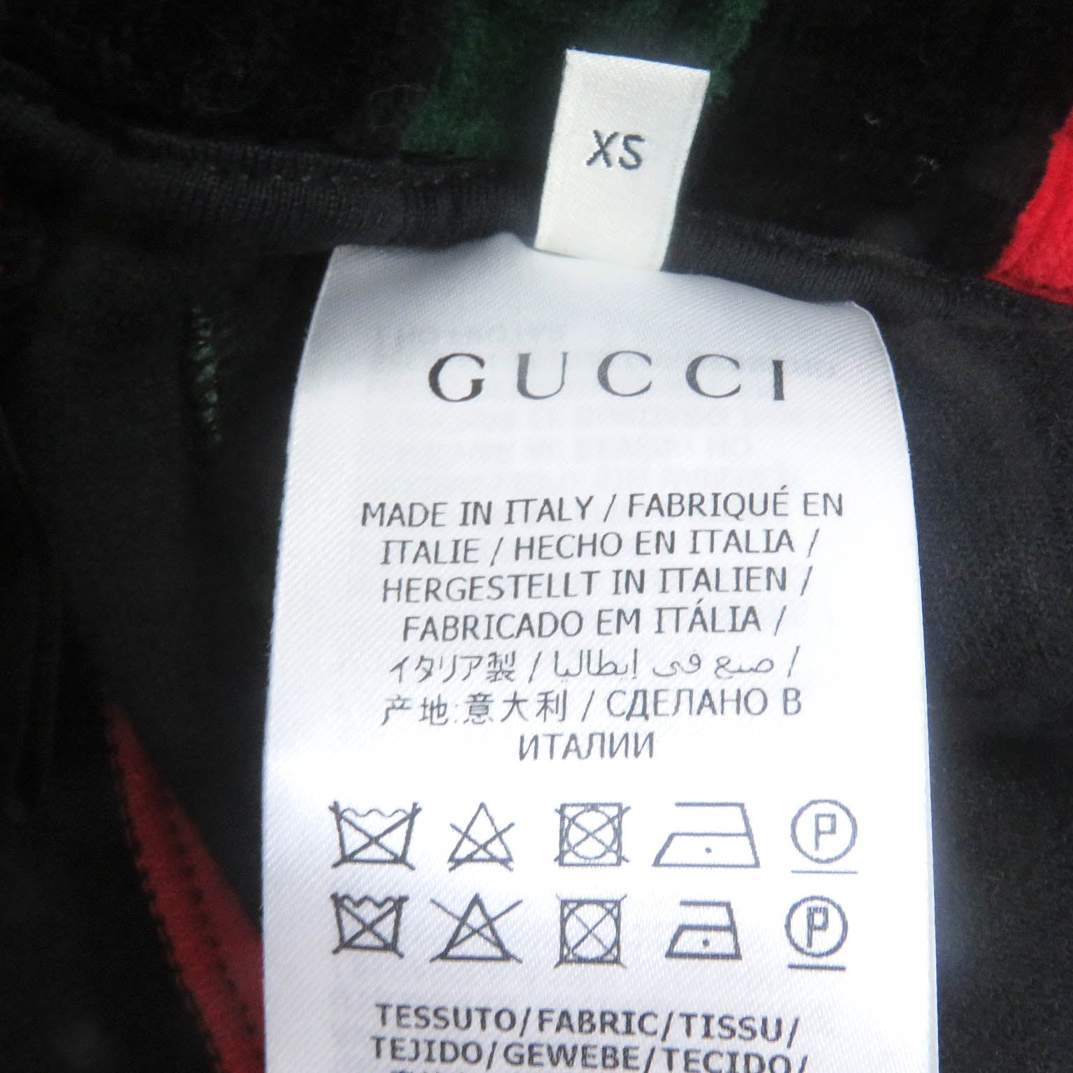 GUCCI Velour Shorts Black XS Cotton Nylon