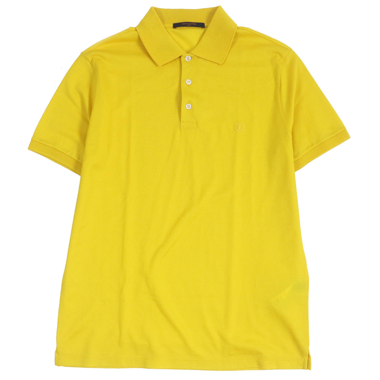 Louis Vuitton Cotton Logo Polo Shirt Yellow M