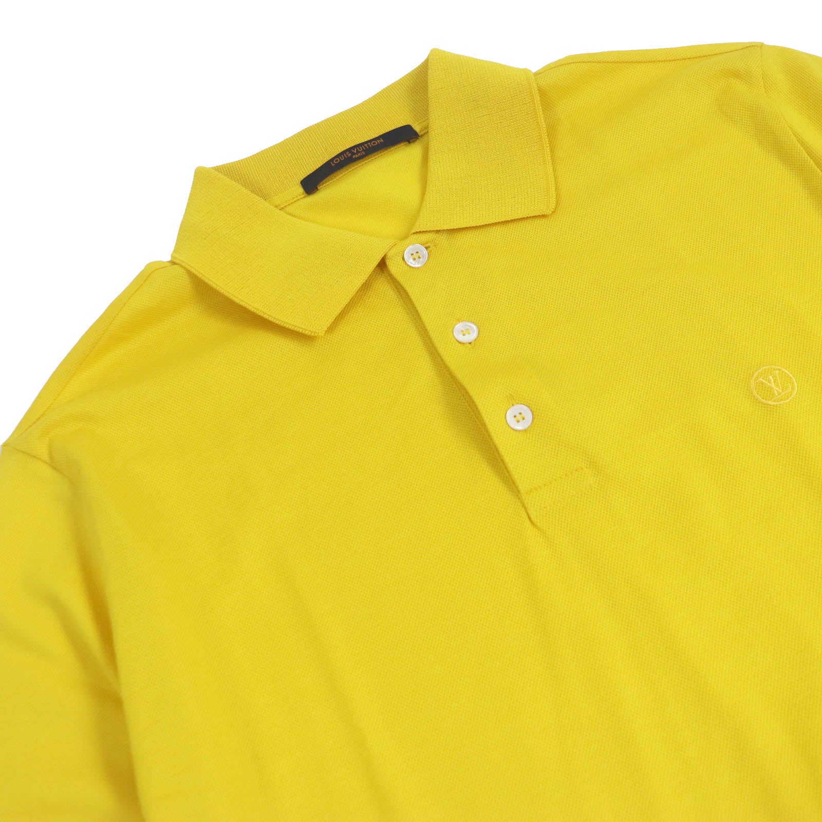 Louis Vuitton Cotton Logo Polo Shirt Yellow M