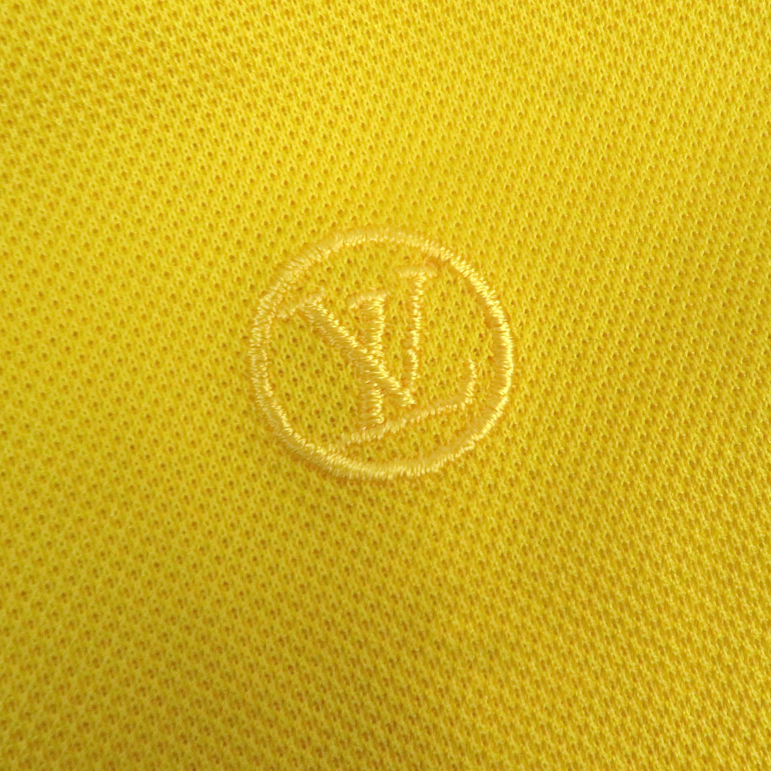 Louis Vuitton Cotton Logo Polo Shirt Yellow M