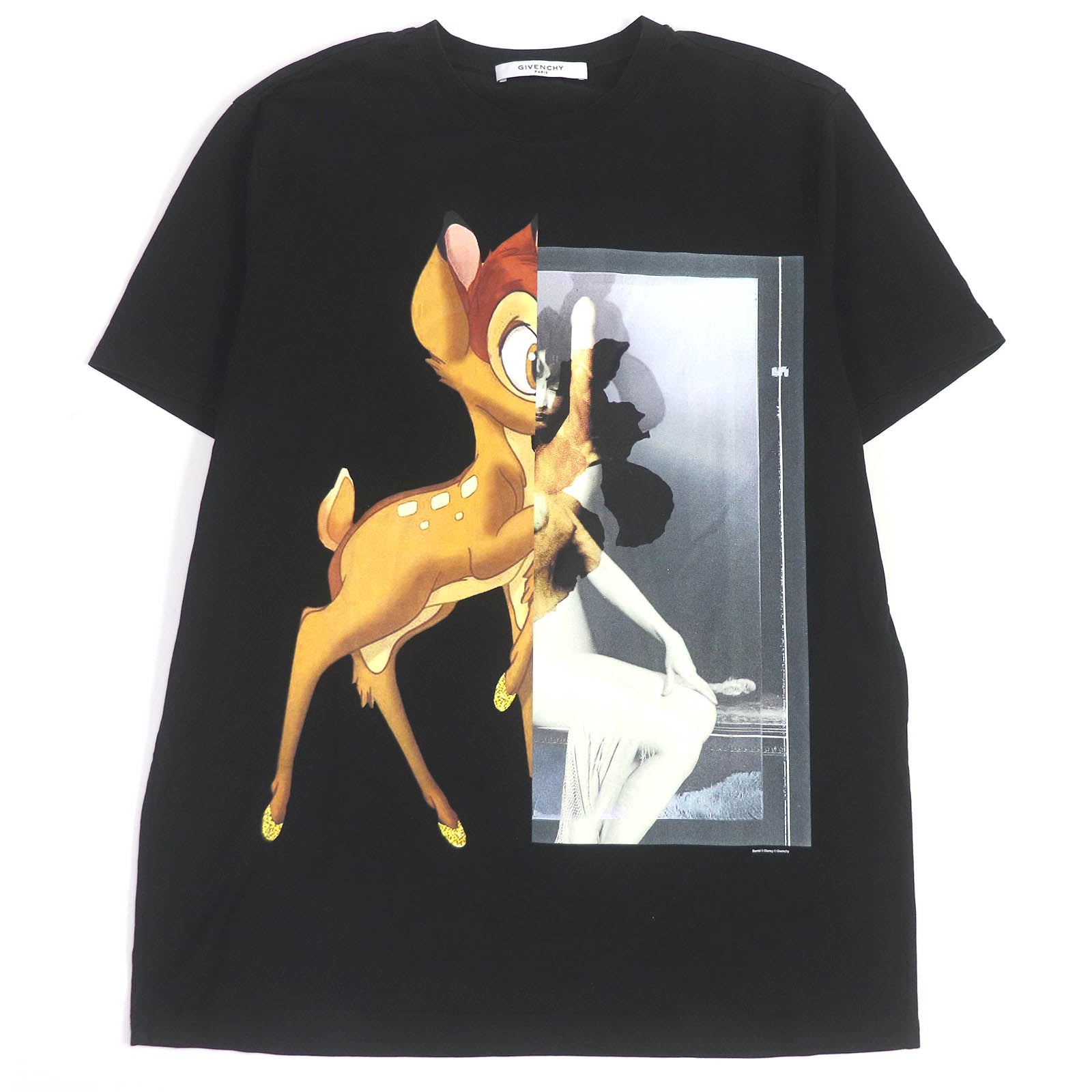 Givenchy Bambi Print Crew Neck T-Shirt Black S