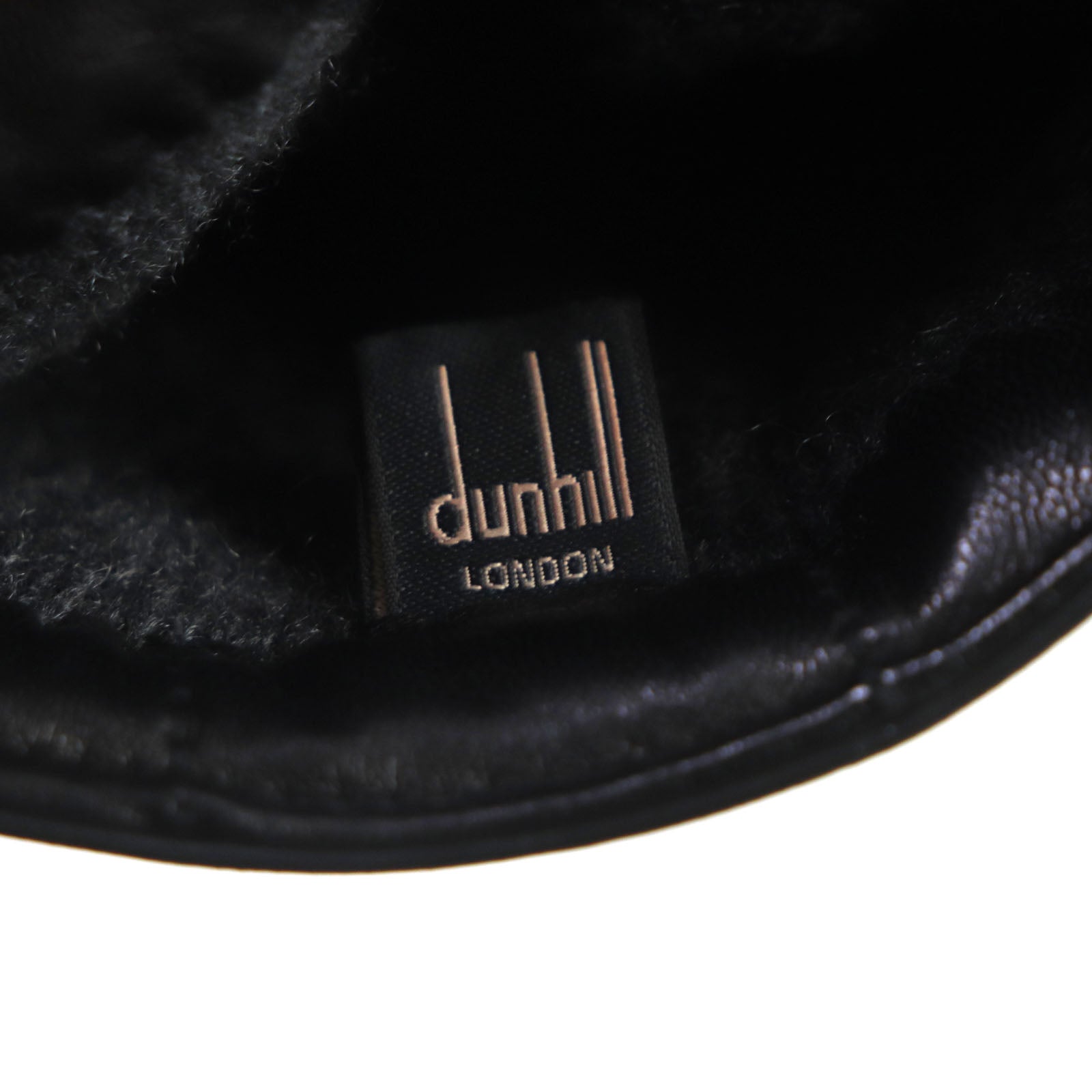 Dunhill Lamb Leather Cashmere Gloves Black 8.5